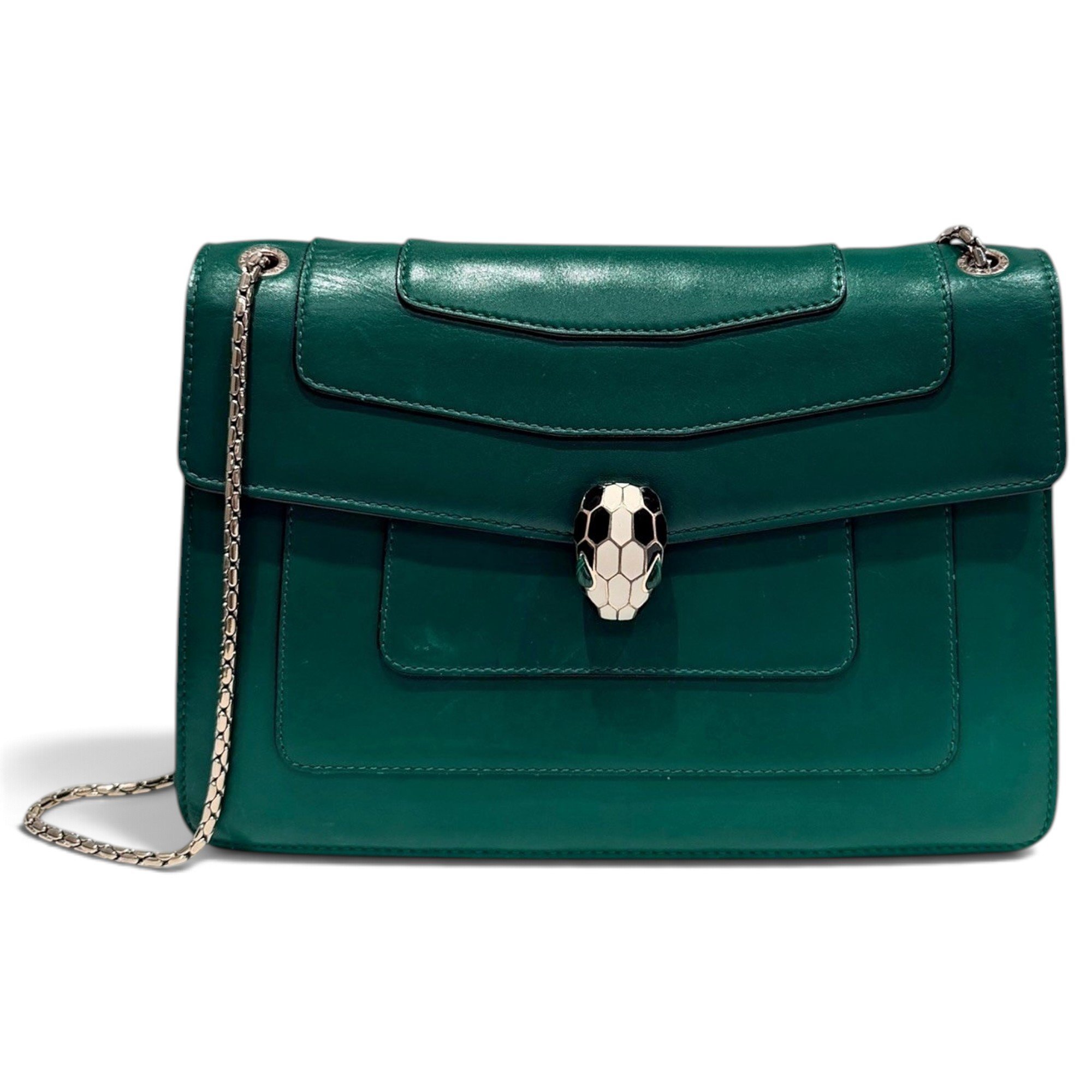 Serpenti leather handbag