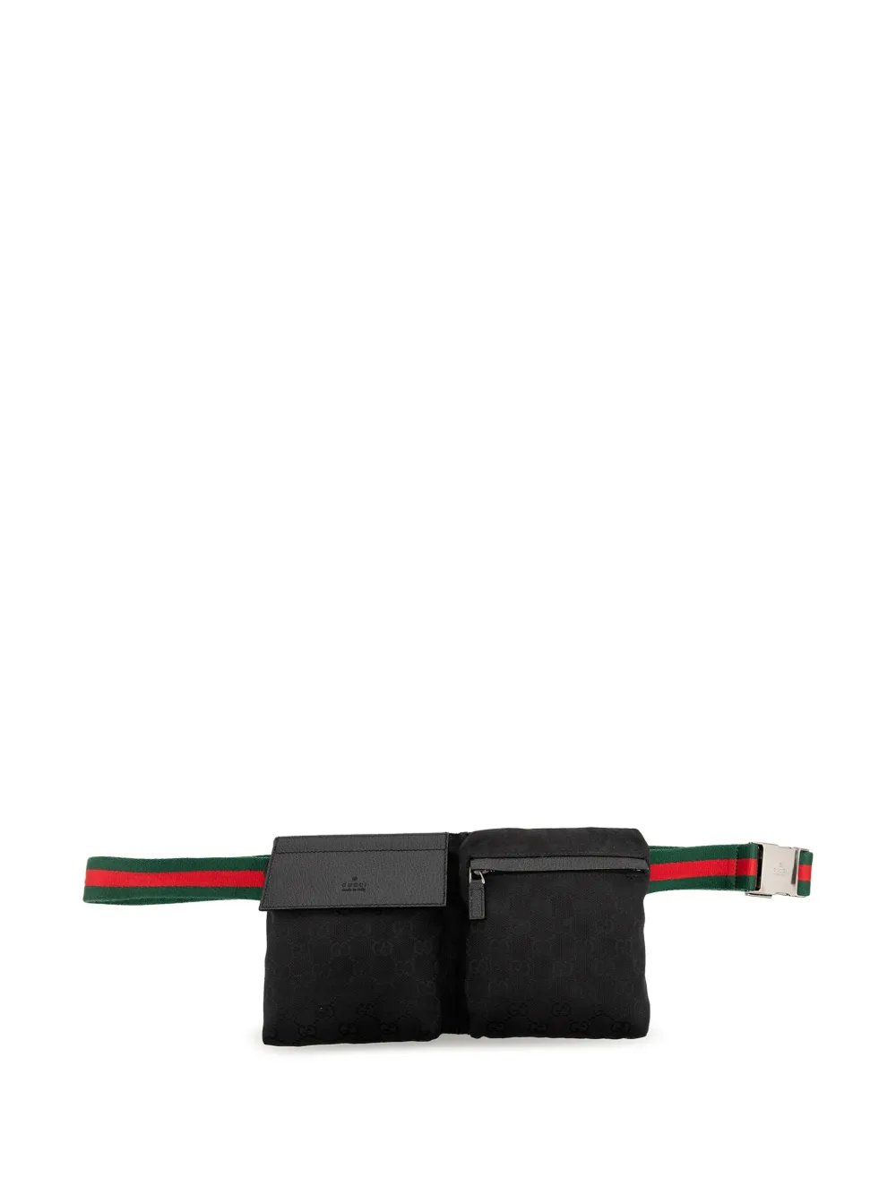 2000-2015 GG Canvas Web Double Pocket belt bag