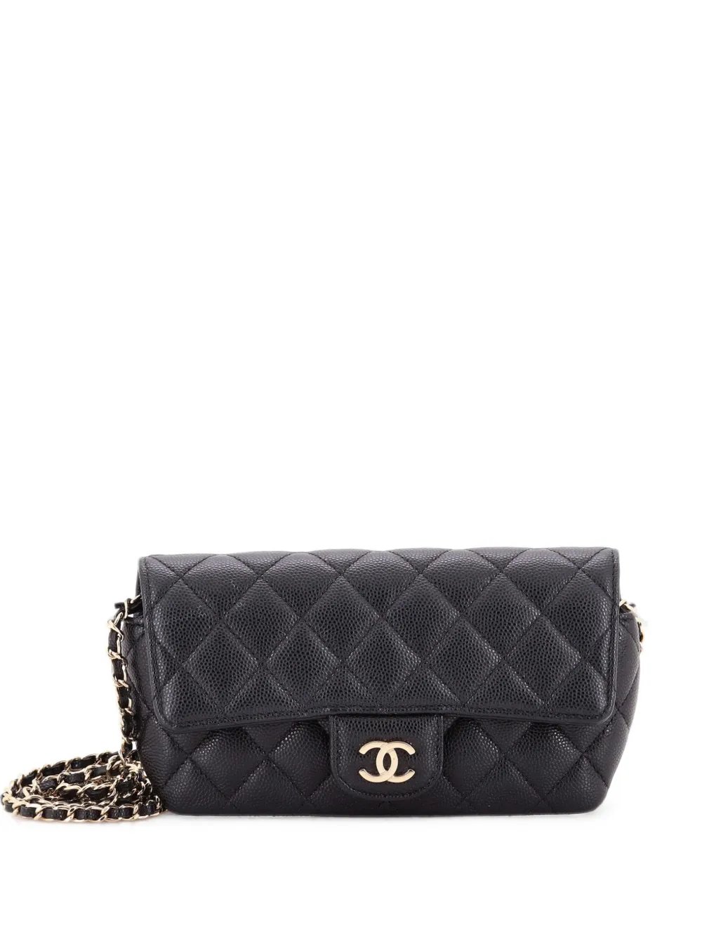 Classic Sunglasses Case with Chain Quilted Caviar clutch bag