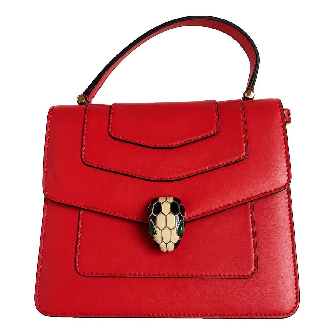 Serpenti leather handbag