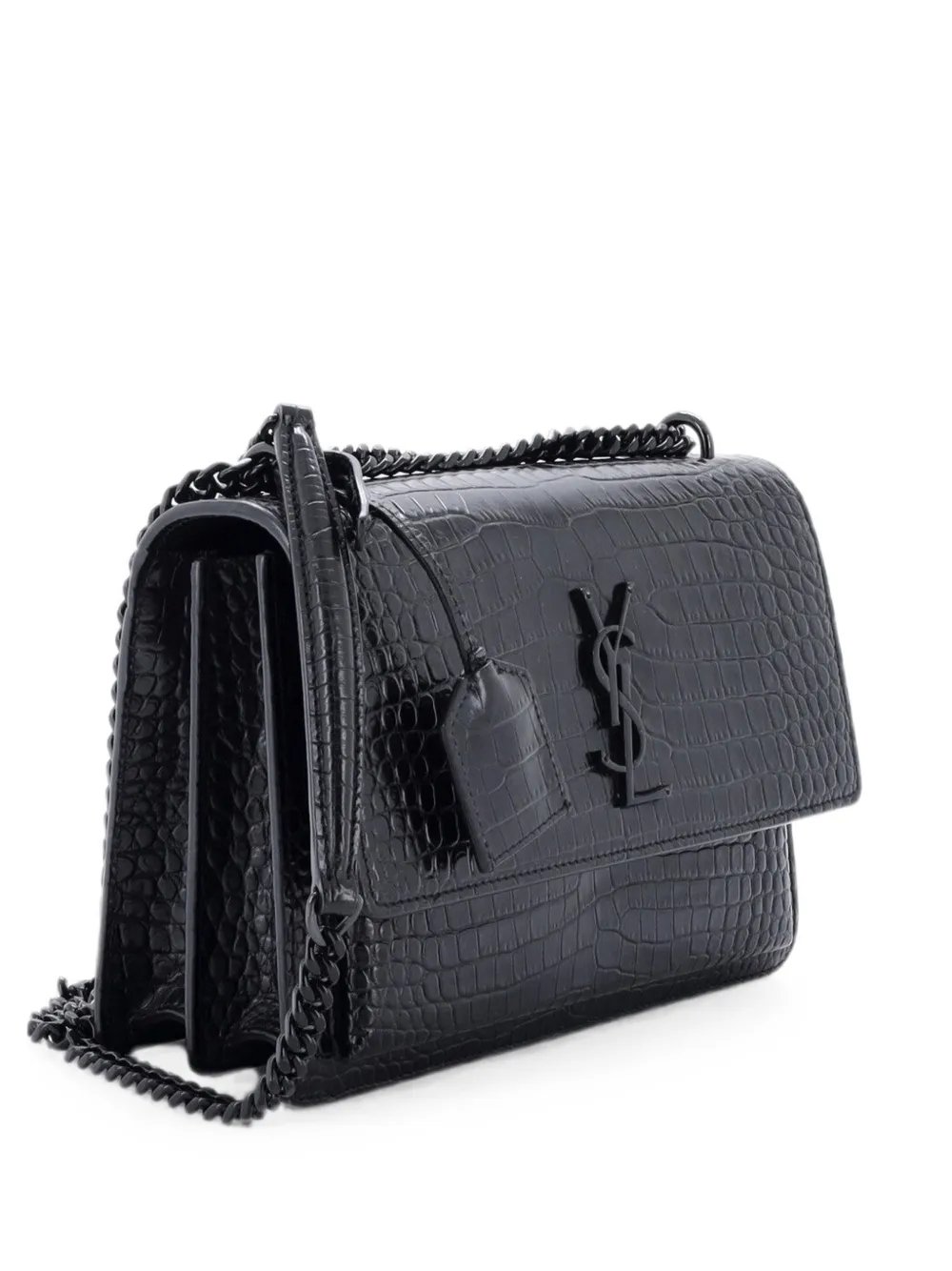 Sunset Crocodile Embossed Leather Medium crossbody bag