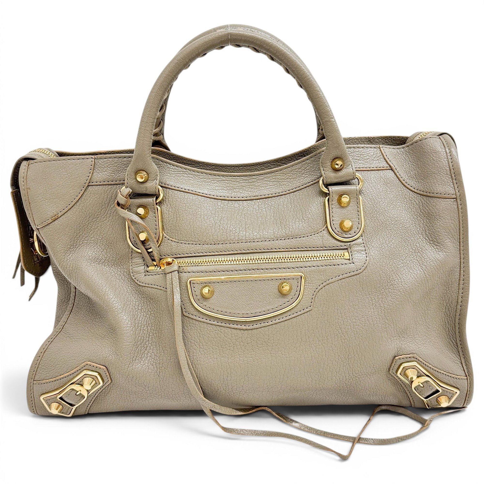 Classic Metalic leather handbag