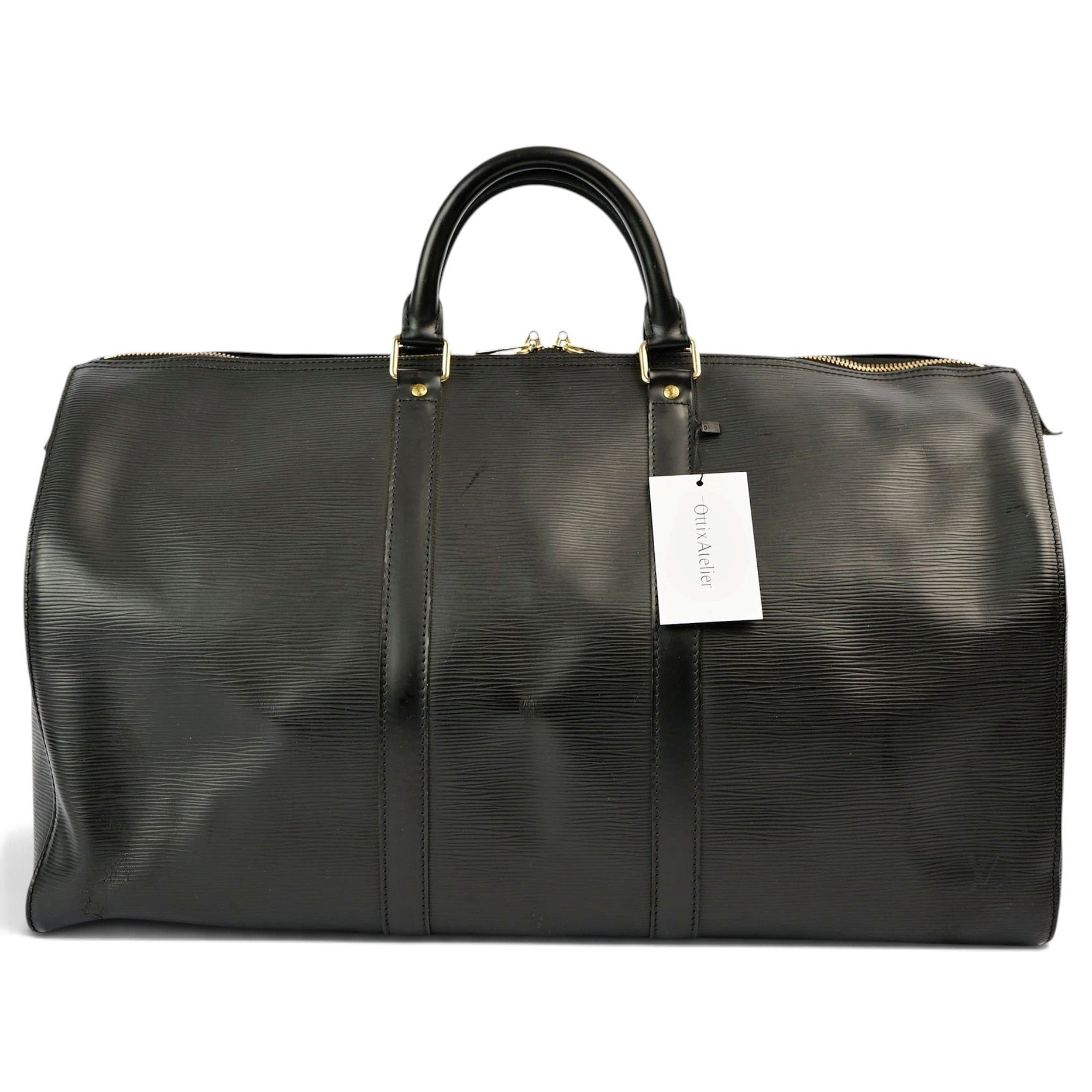 Keepall leather travel bag