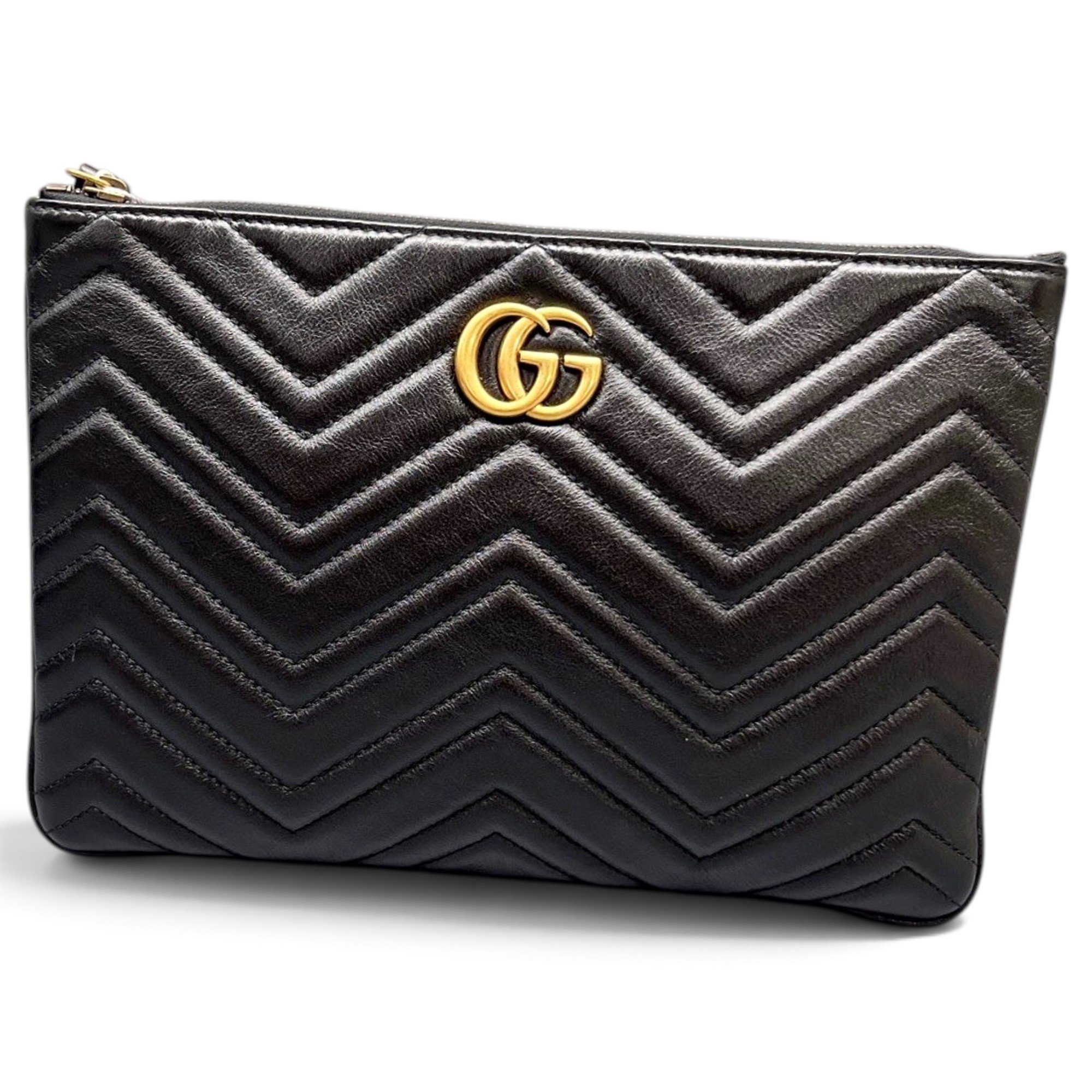 Leather clutch bag