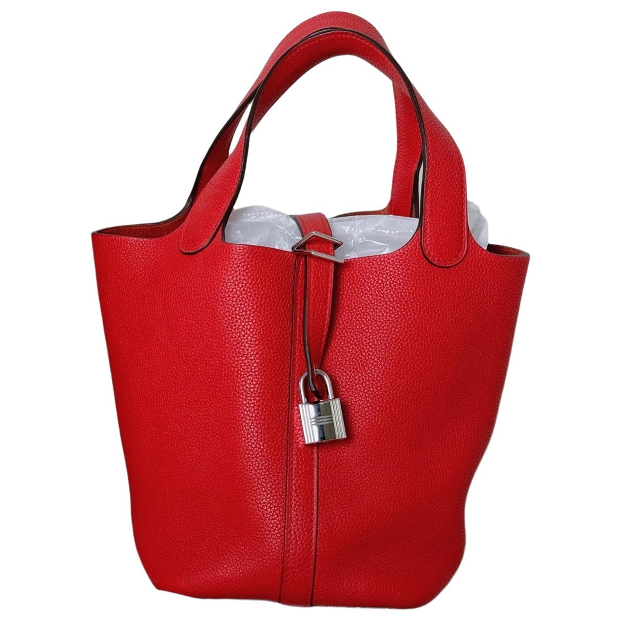Picotin leather tote