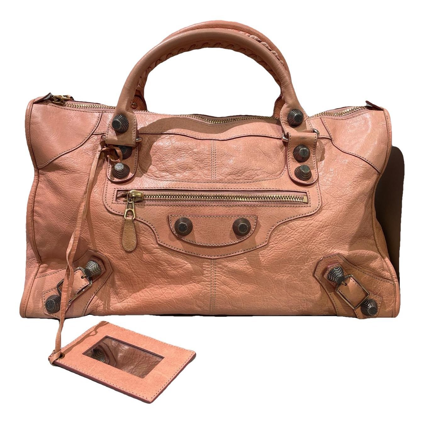 City leather handbag
