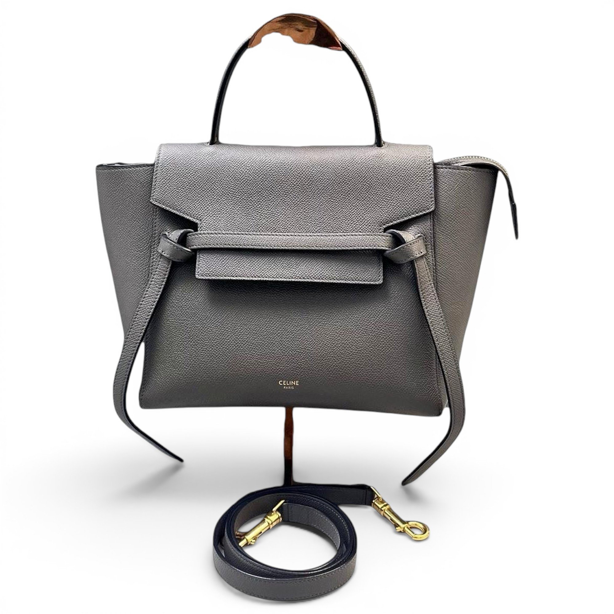 Belt leather handbag