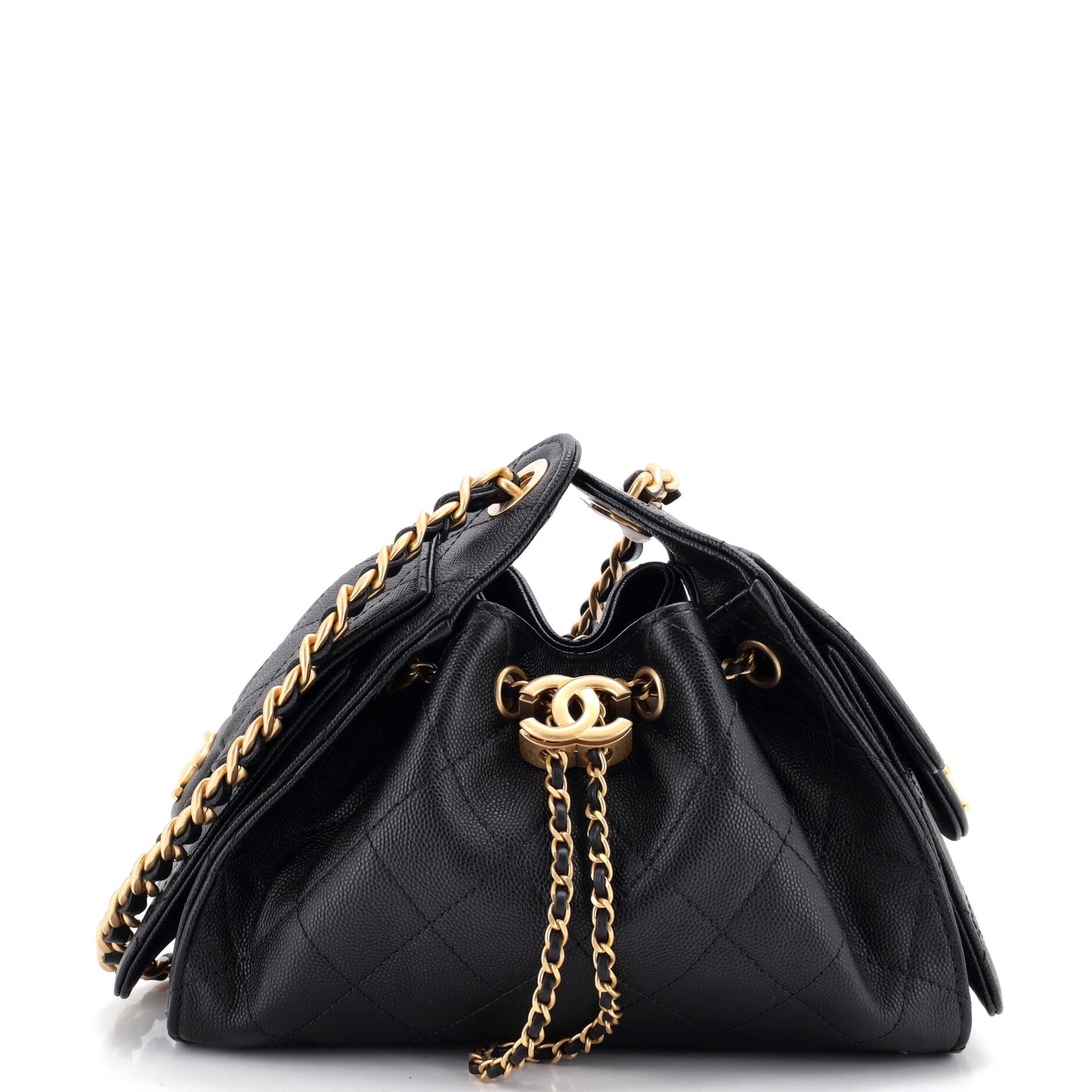 25 Hobo Bag Quilted Caviar Mini