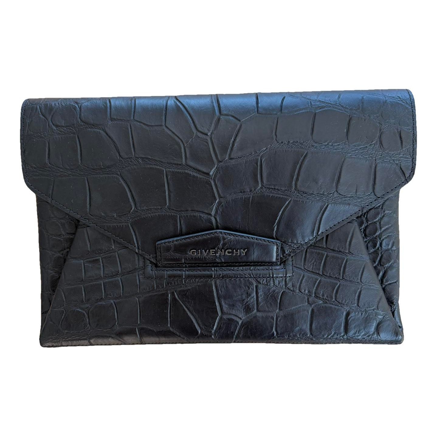 Leather clutch bag