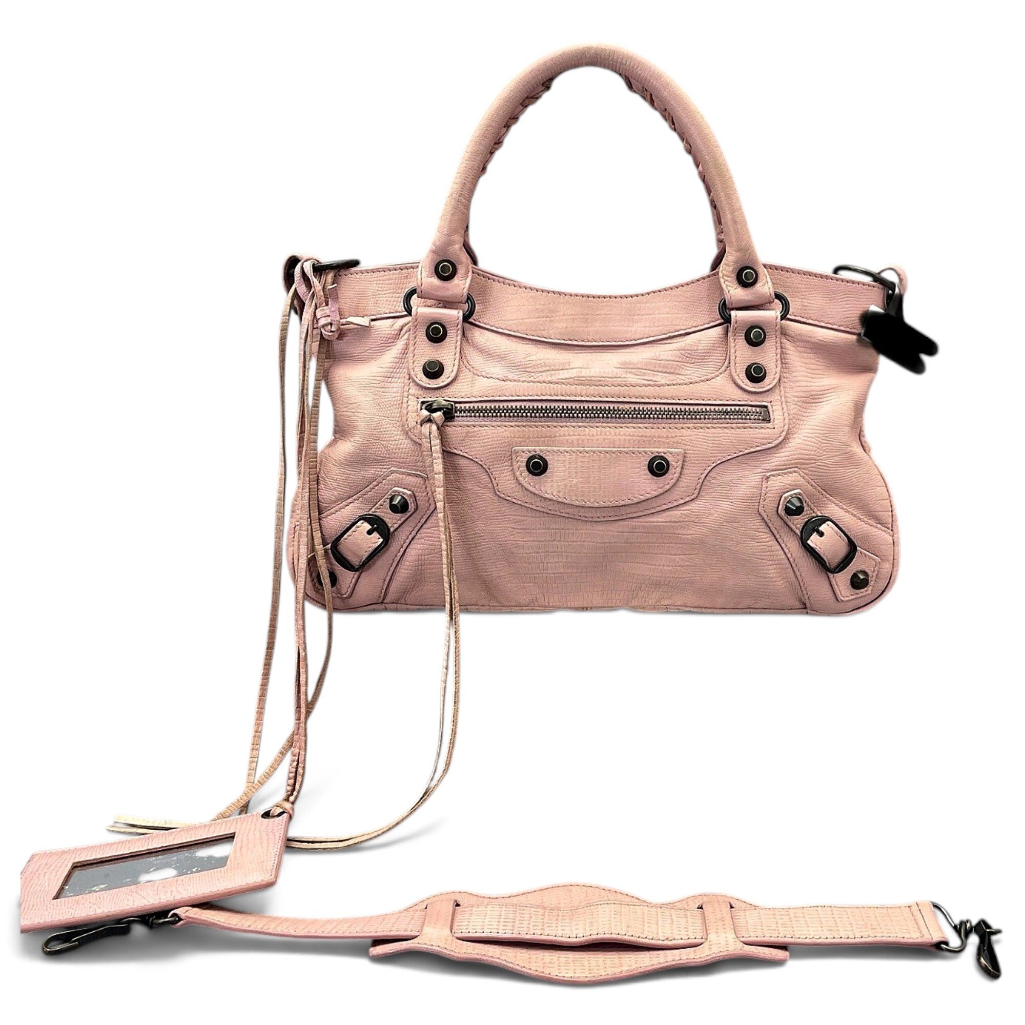 City leather handbag
