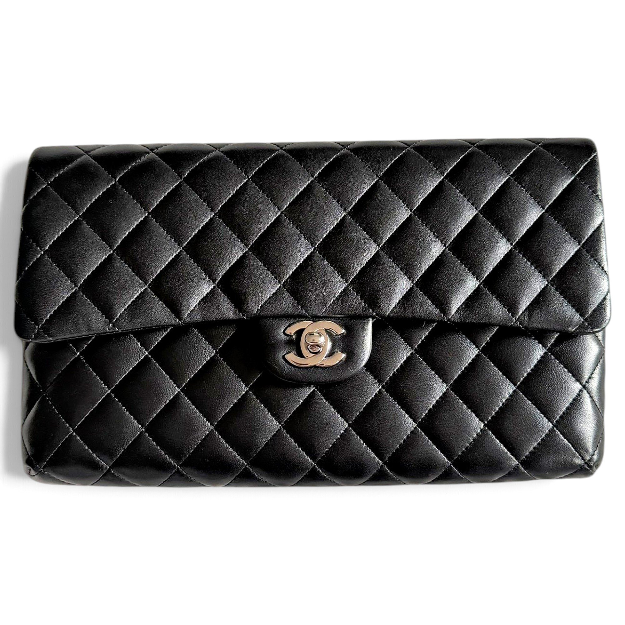 Leather clutch bag
