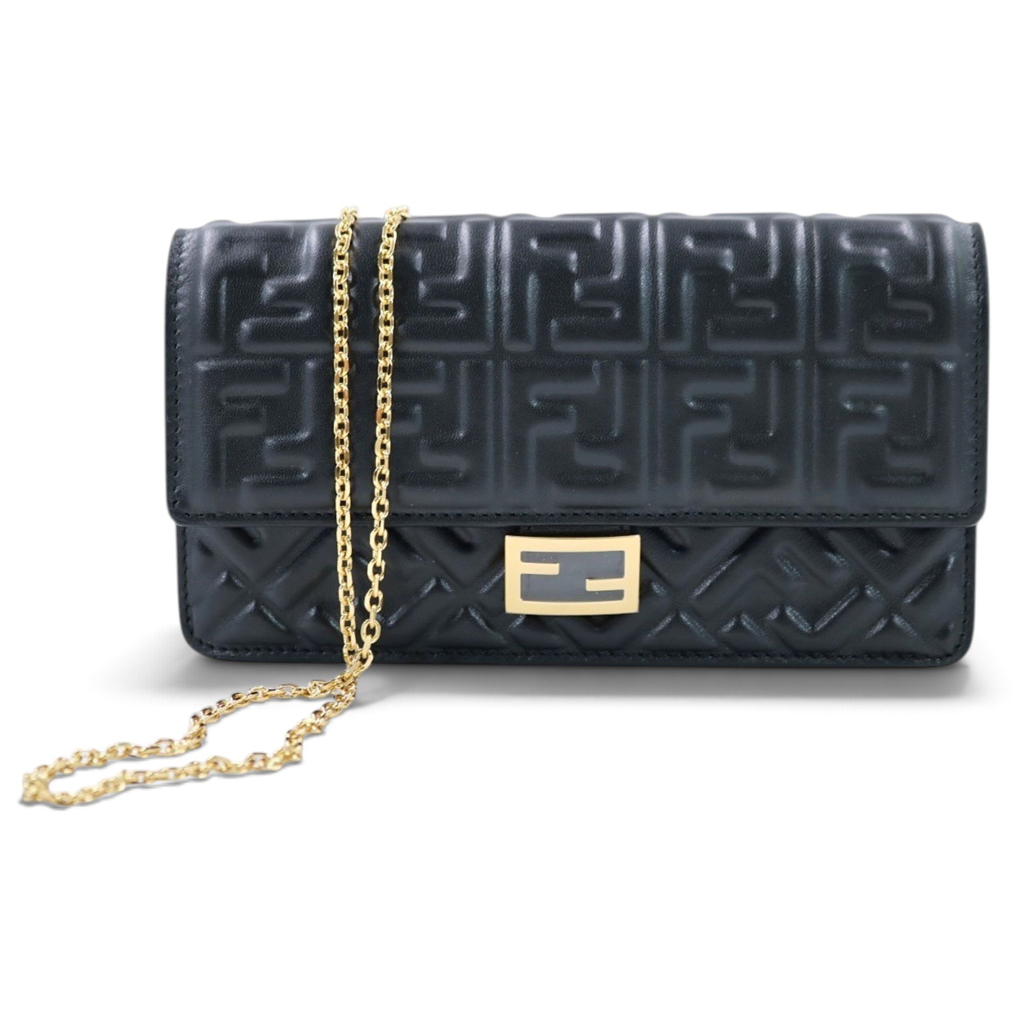 Wallet On Chain leather handbag