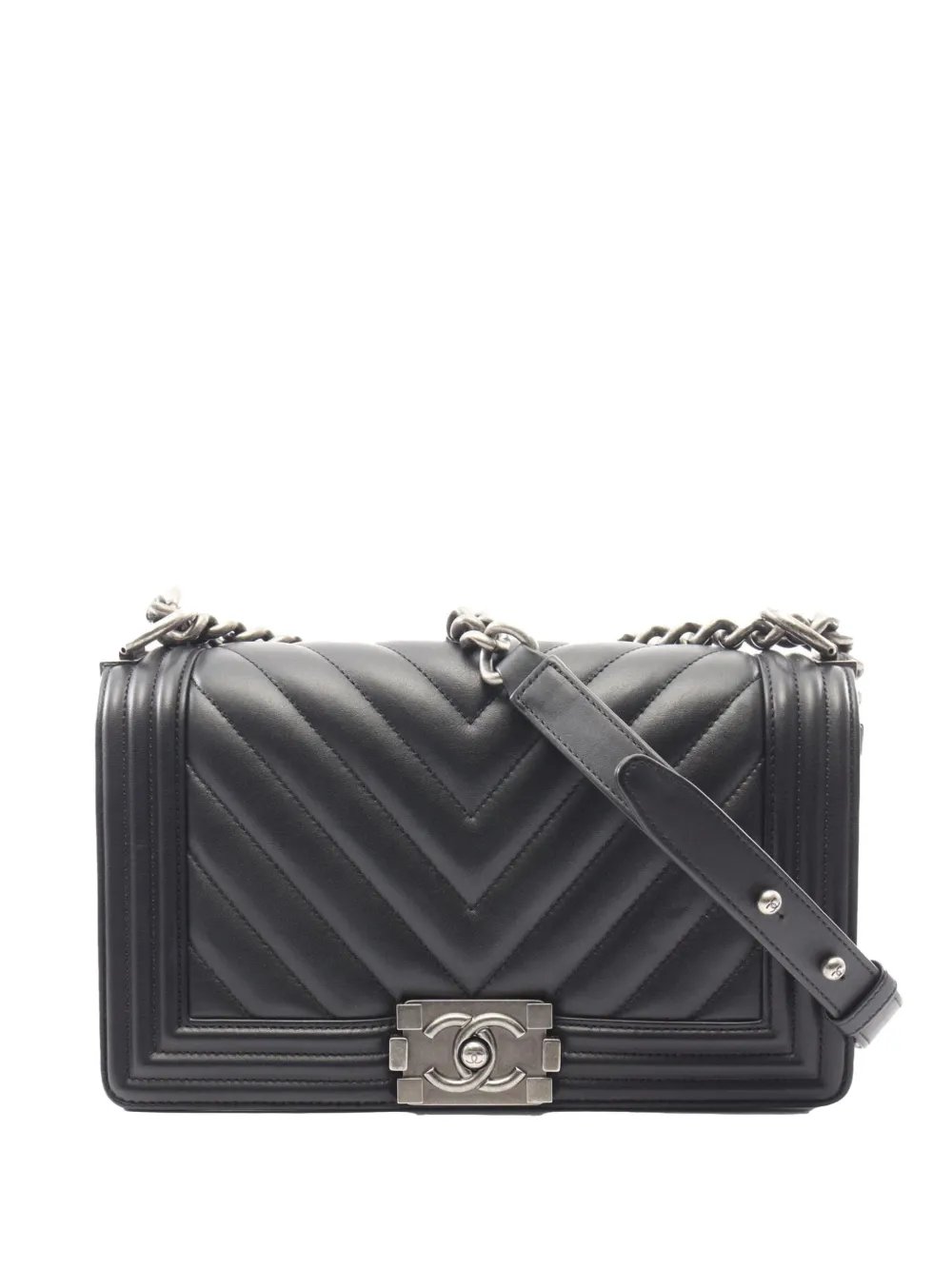 2018-2019 Small Chevron Lambskin Boy Flap crossbody bag