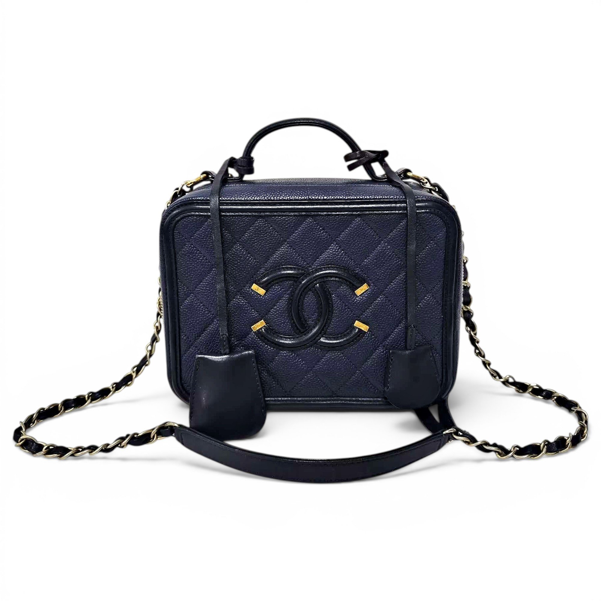 Vanity leather handbag