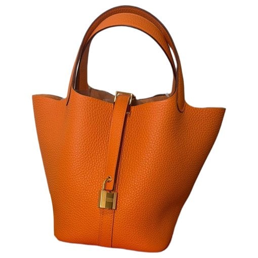 Picotin leather tote
