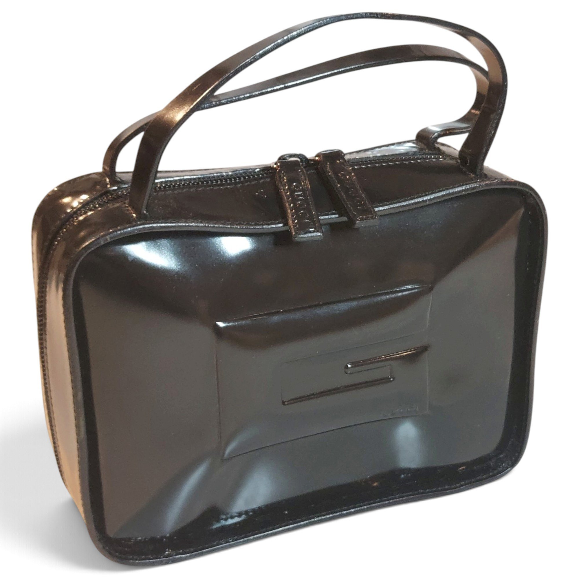 Patent leather handbag