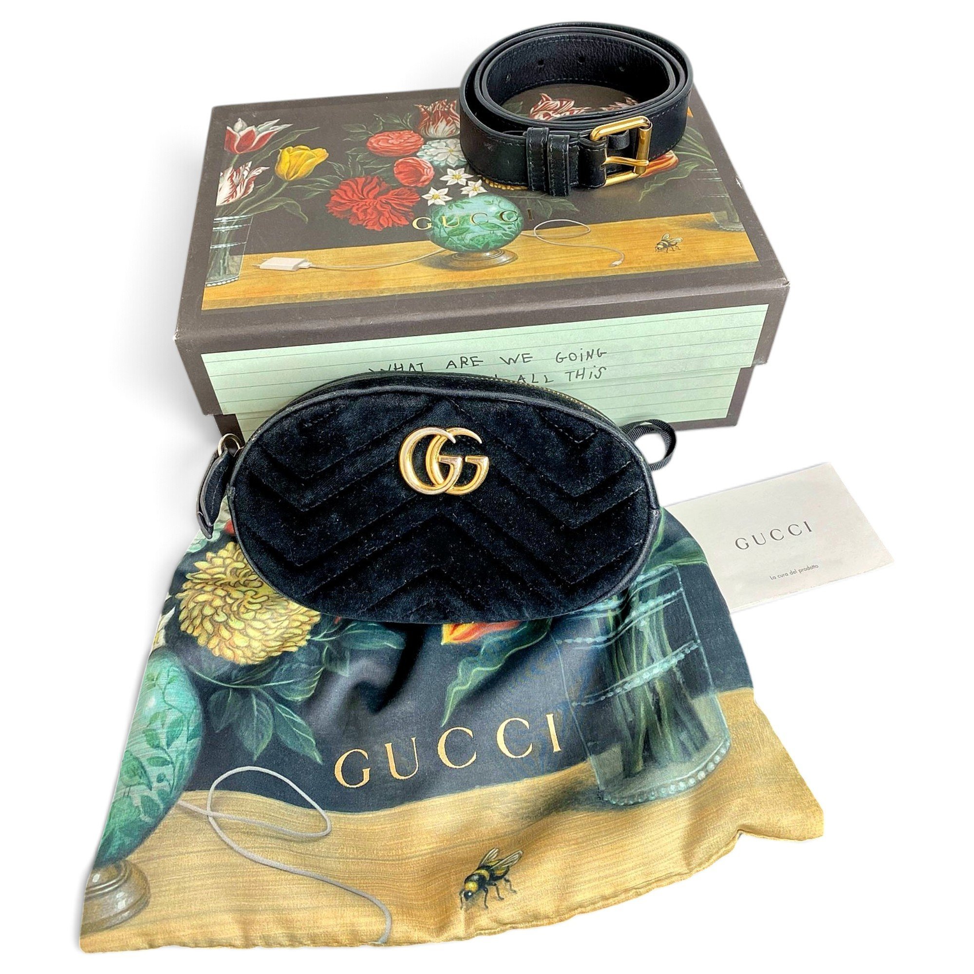 GG Marmont velvet crossbody bag