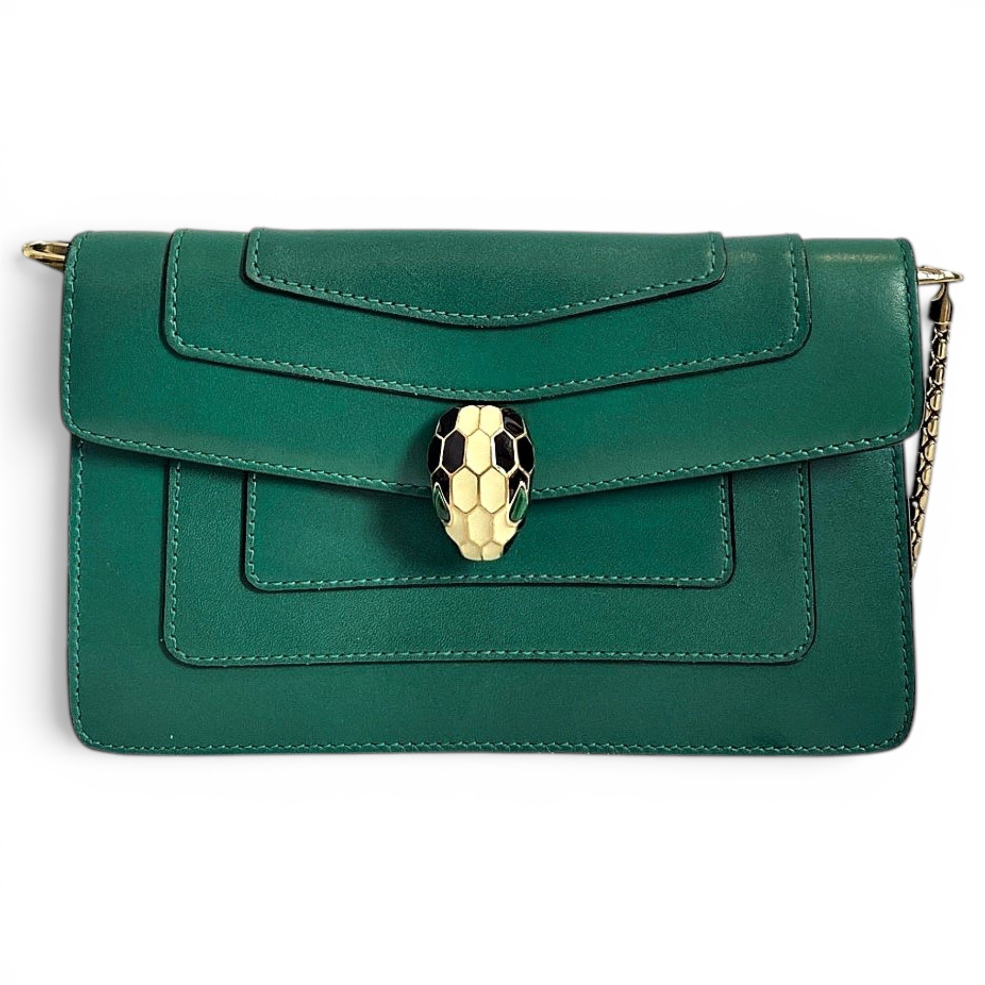 Serpenti leather handbag