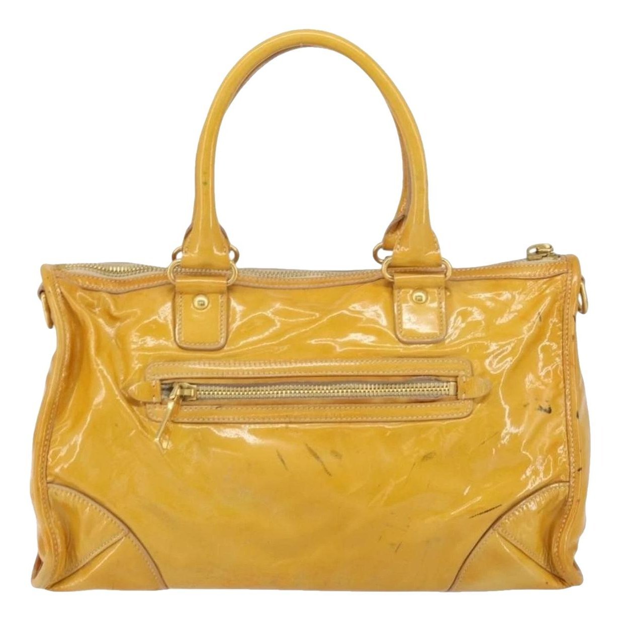 Patent leather handbag