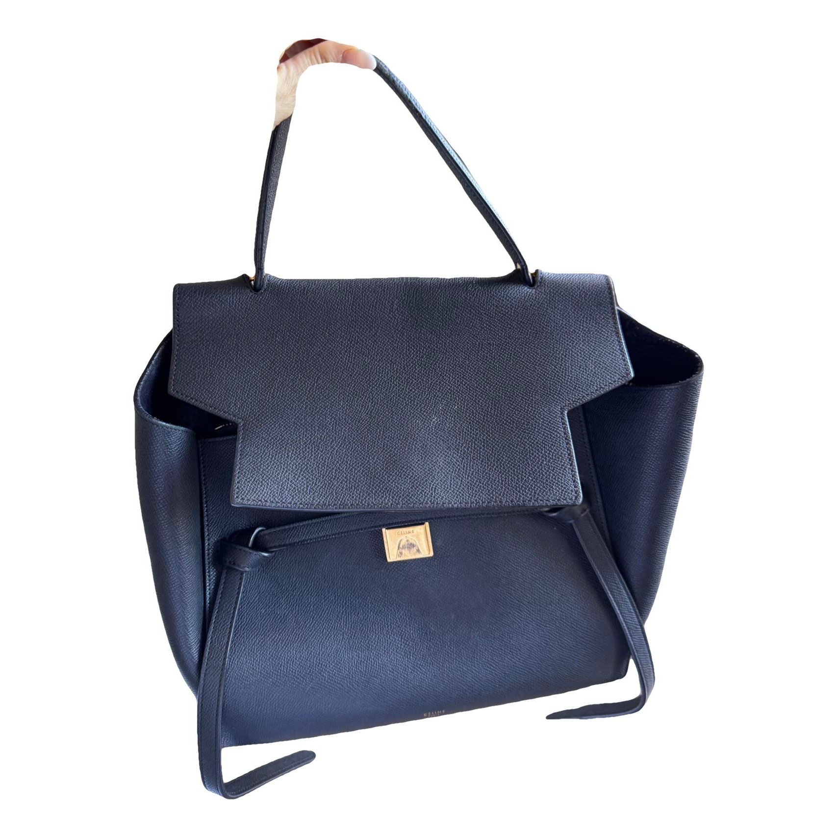Belt leather handbag