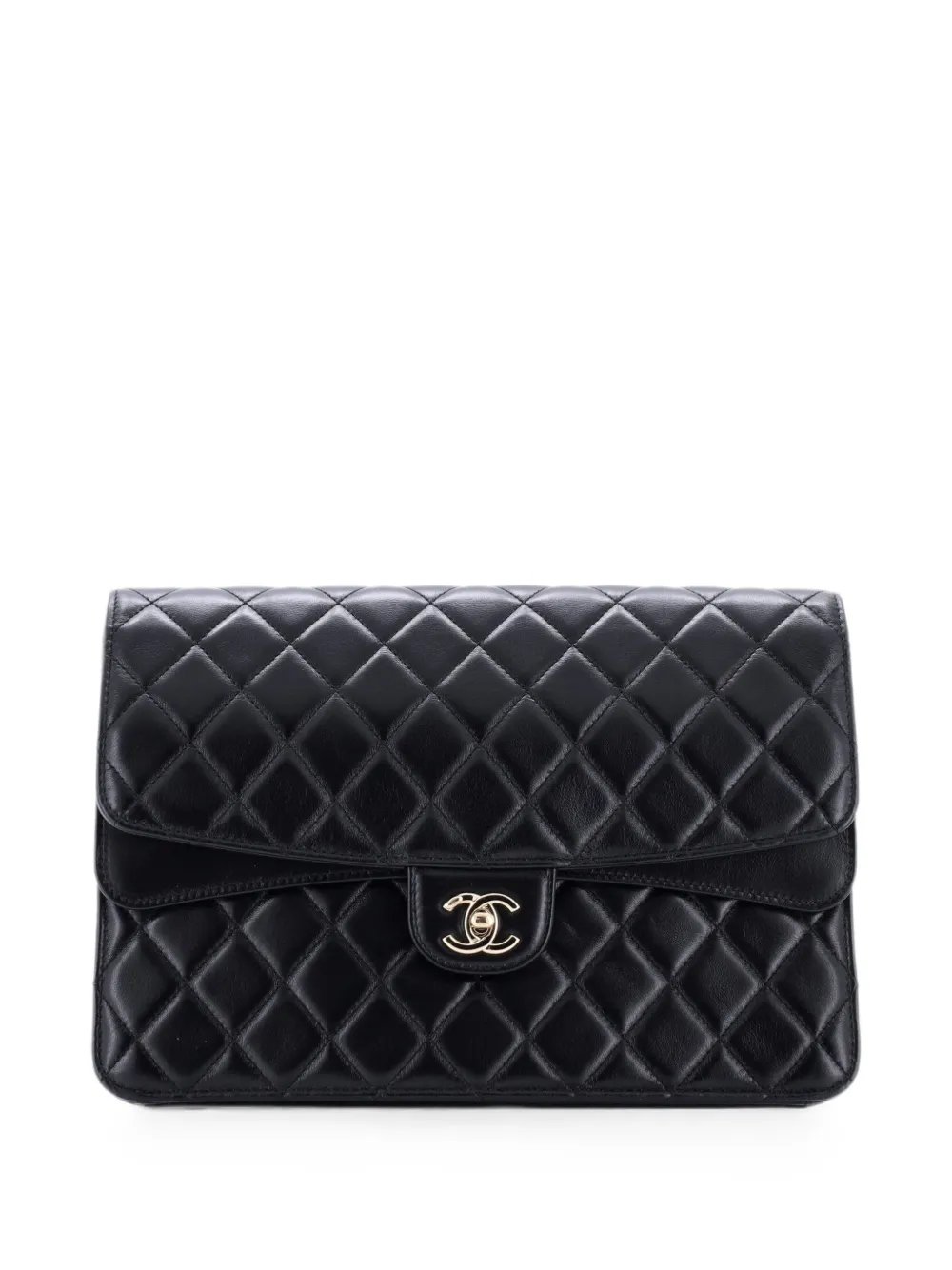 CC Double Flap Quilted Lambskin Medium clutch bag