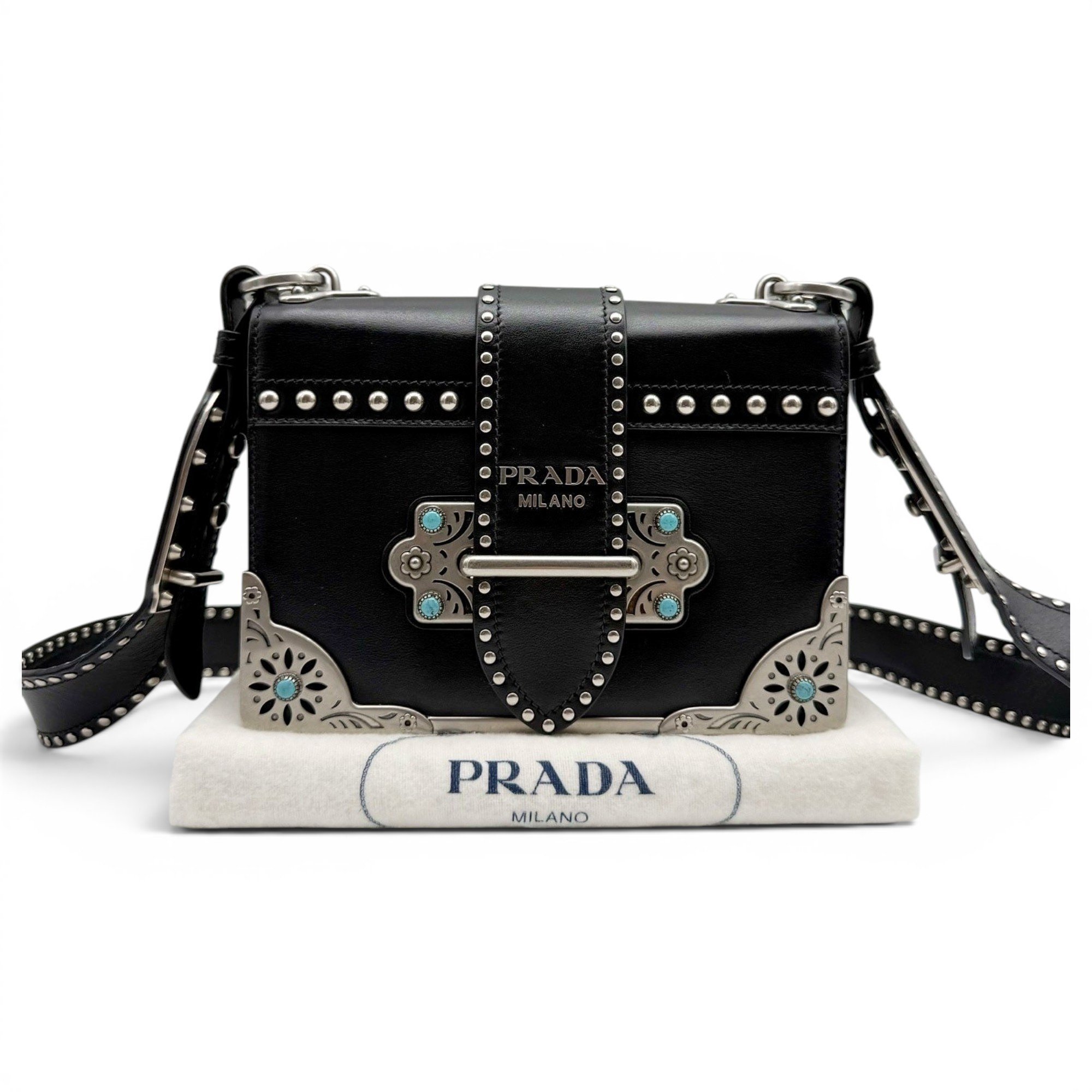 Cahier leather handbag