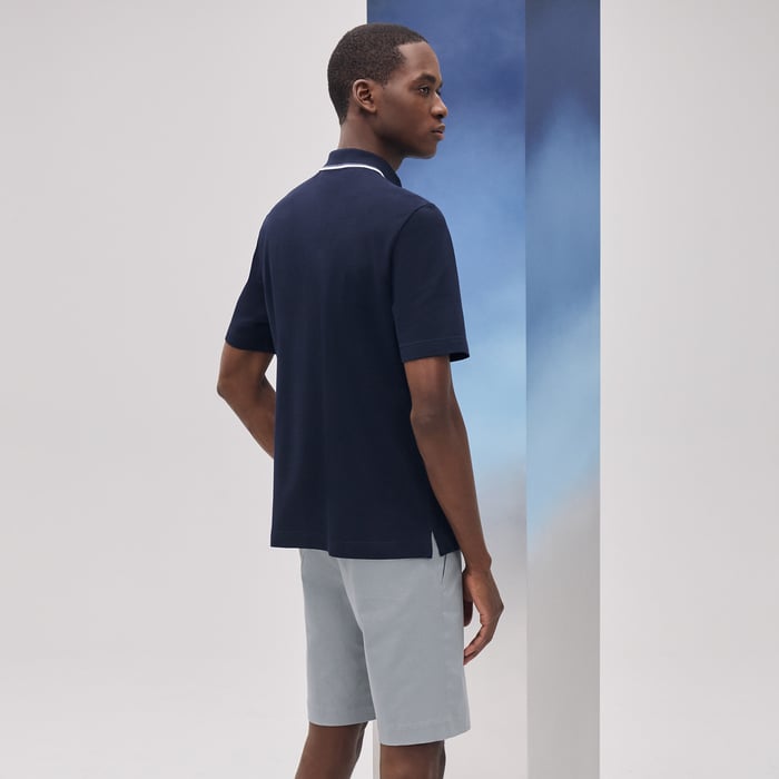 Marine "Piqures Sellier" Polo Shirt