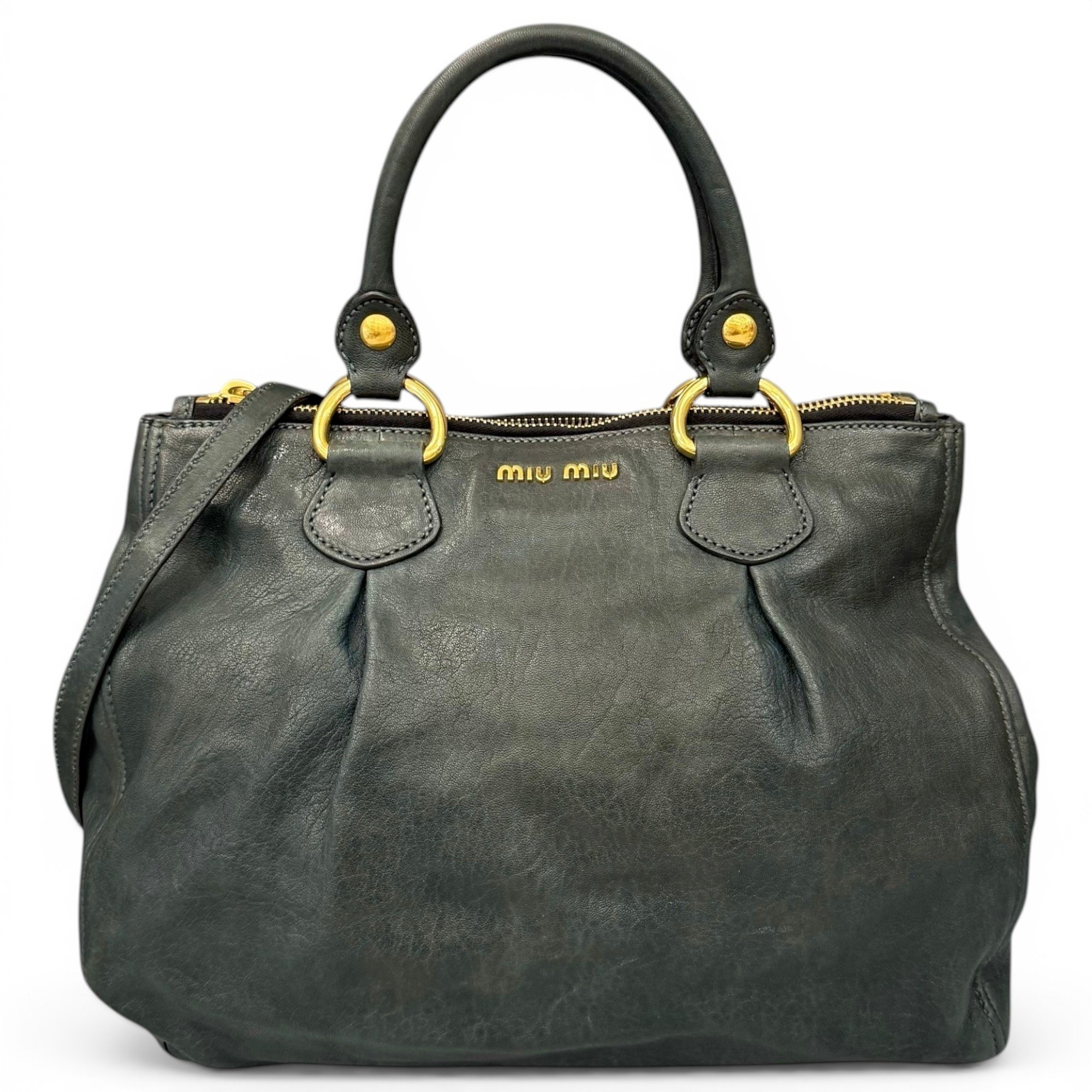 Miu Miu Pony-style calfskin tote