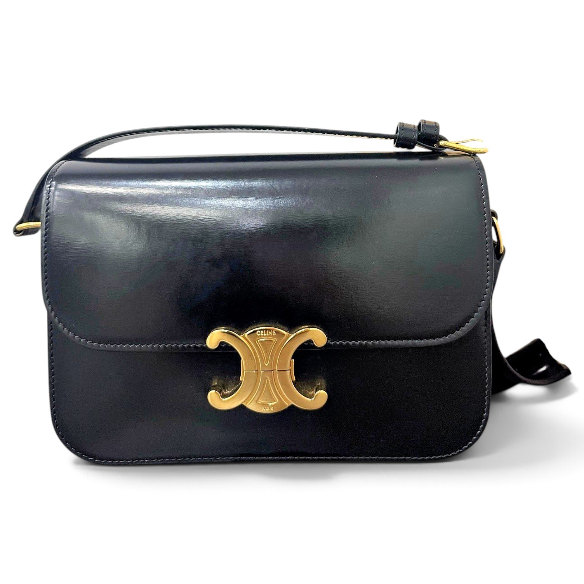 Triomphe leather handbag