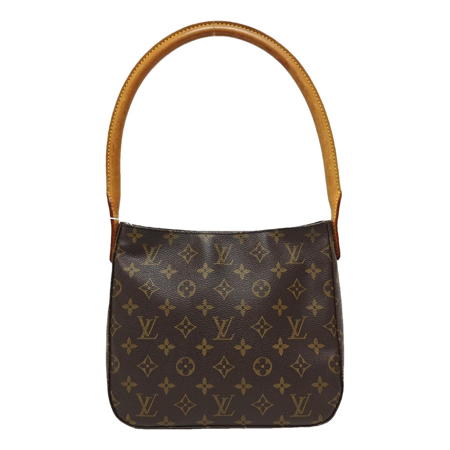 Looping leather handbag
