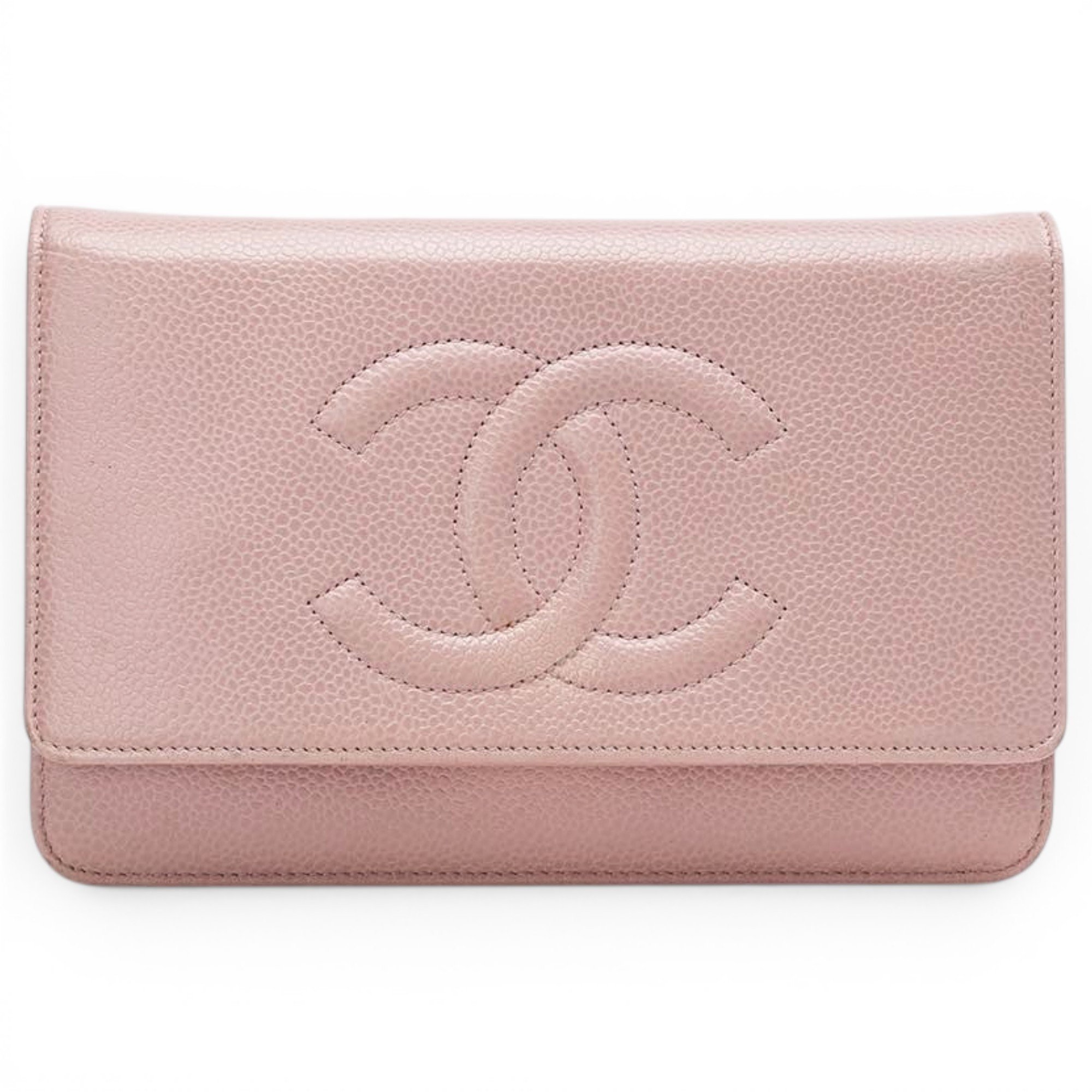 Wallet On Chain Double C leather handbag