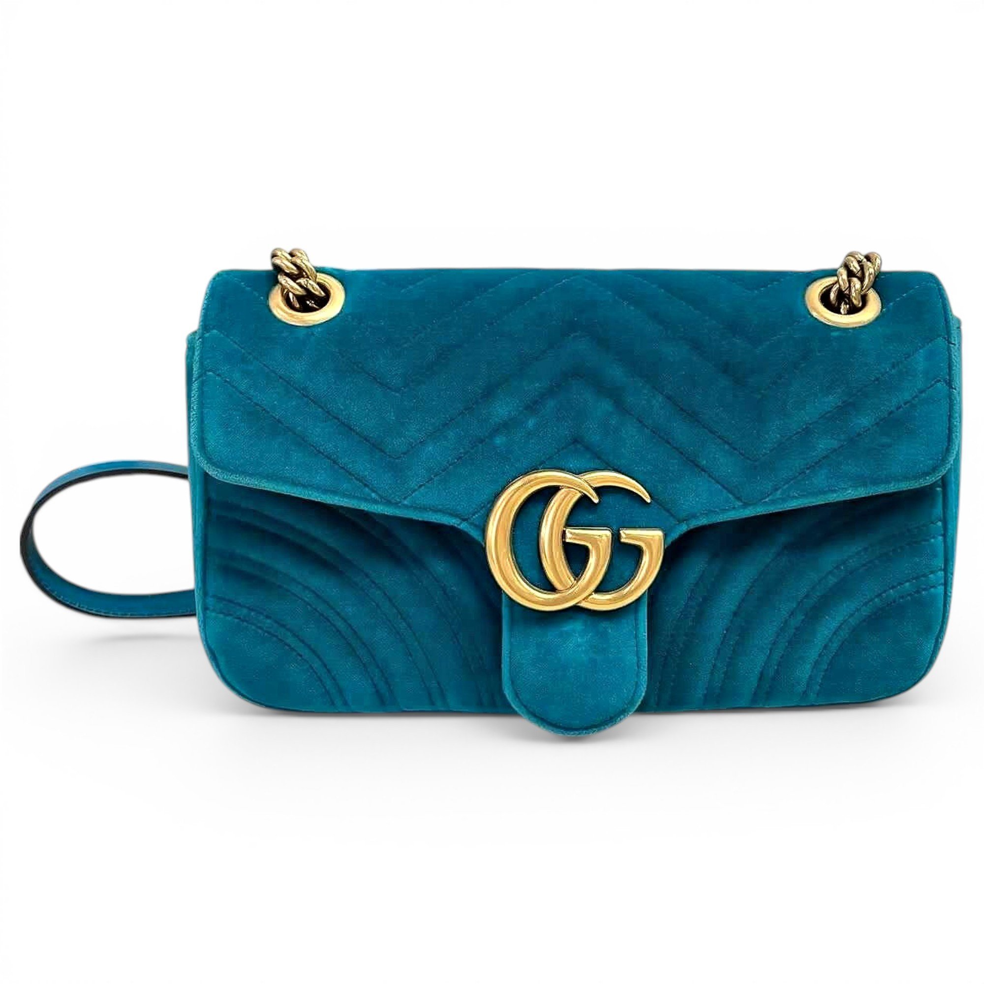 GG Marmont Flap velvet handbag