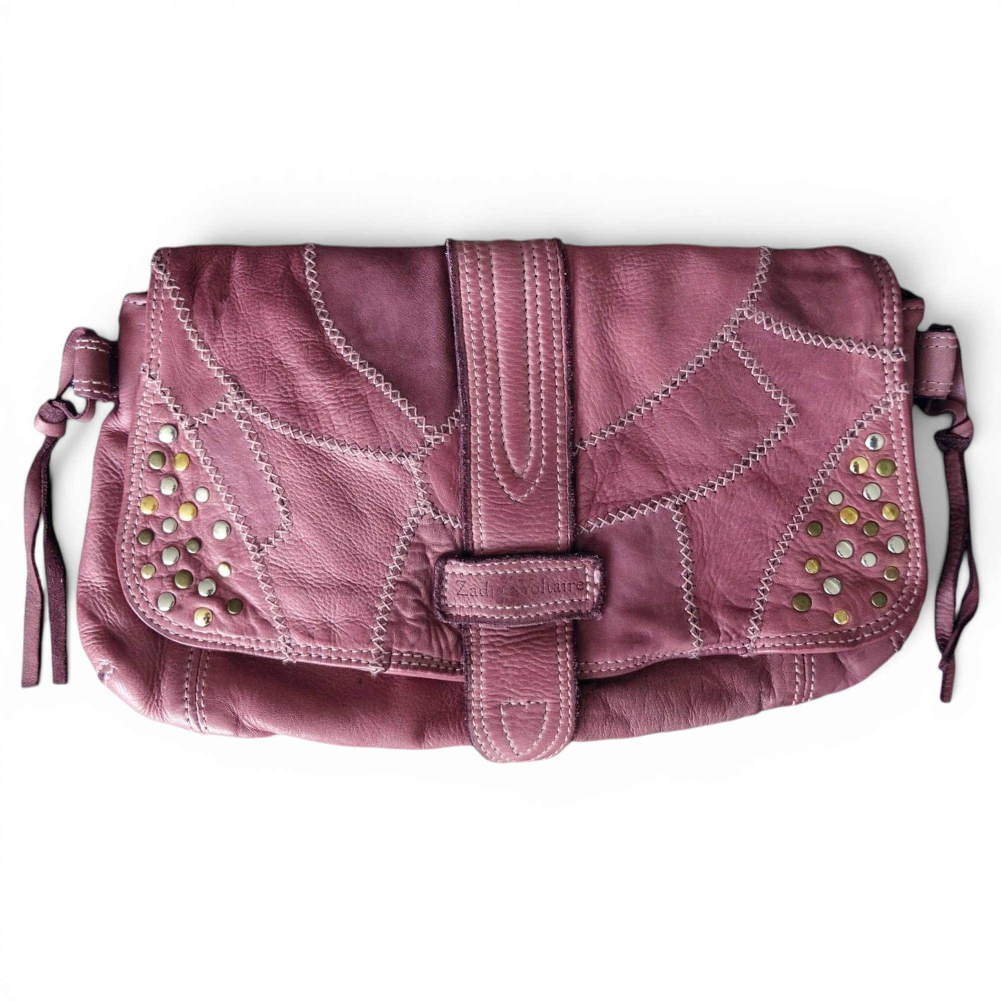 Leather clutch bag