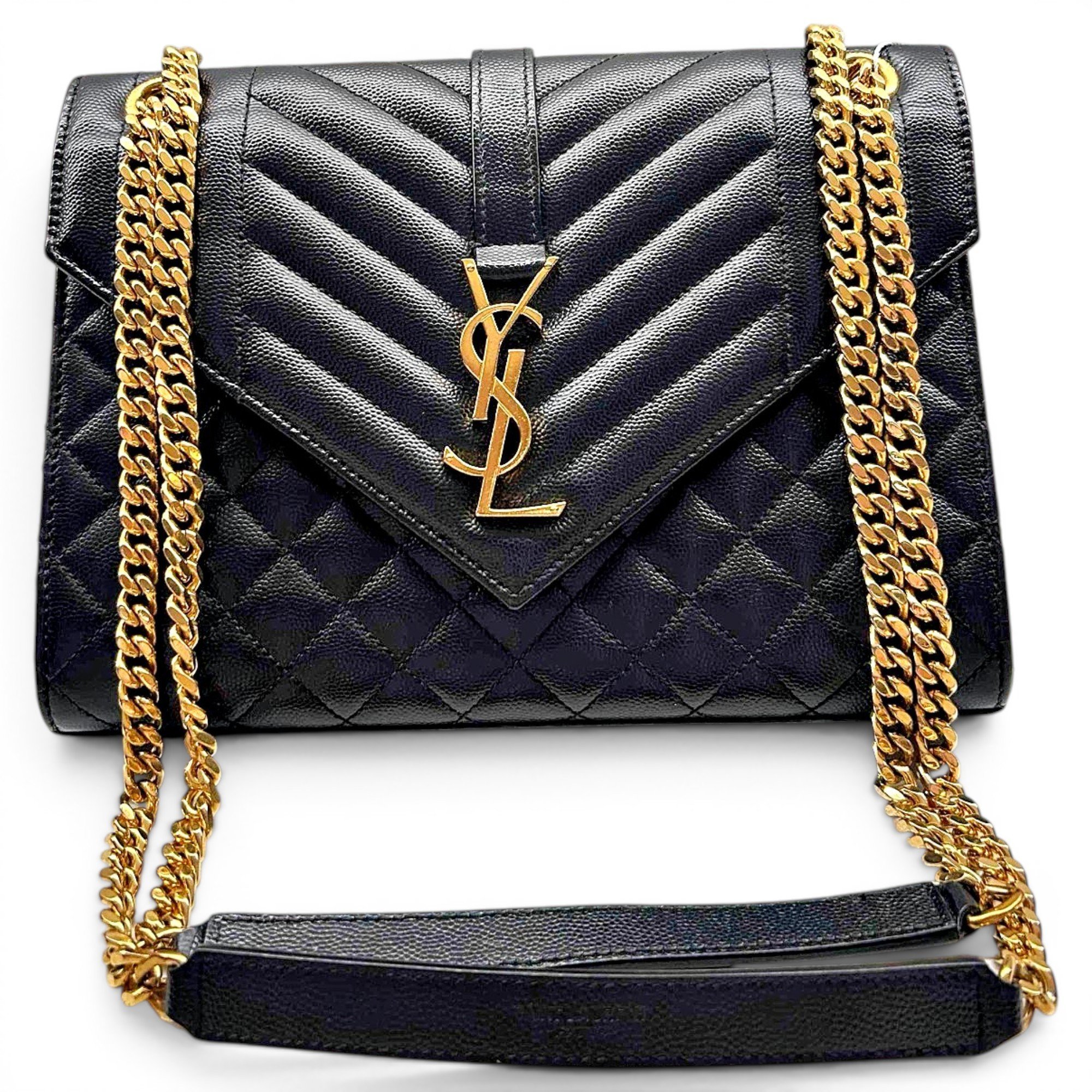 Envelope leather handbag