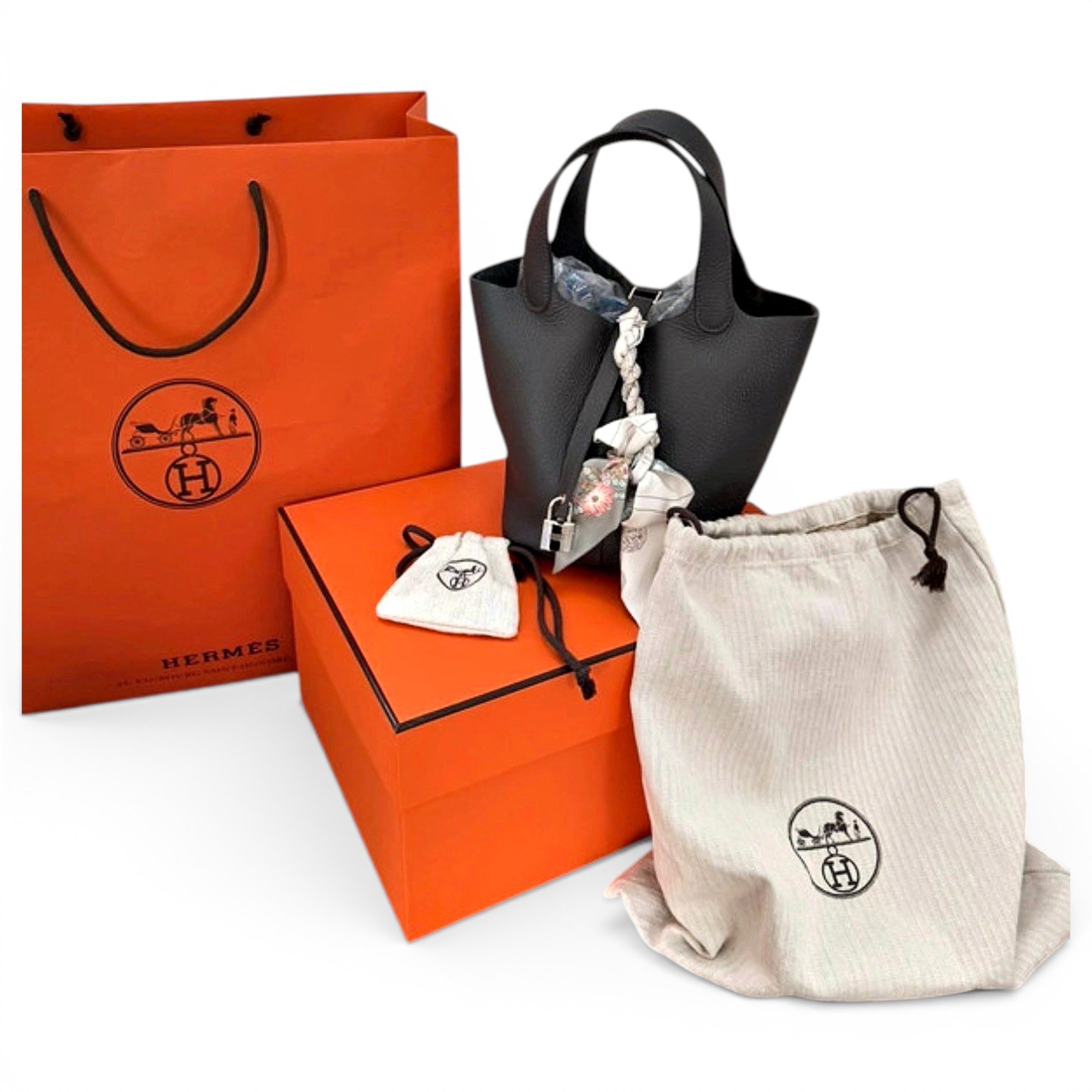Picotin leather handbag