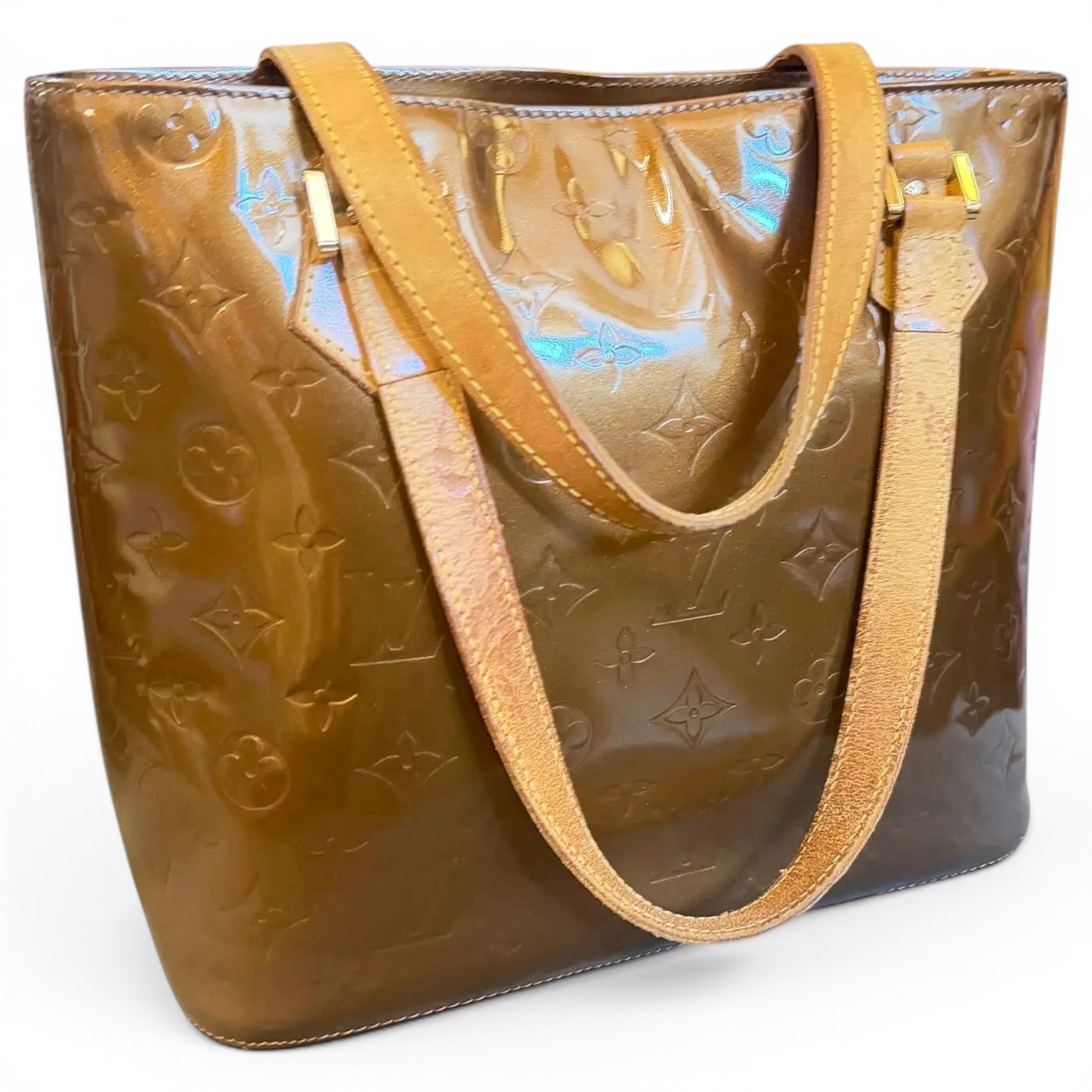 Houston patent leather tote