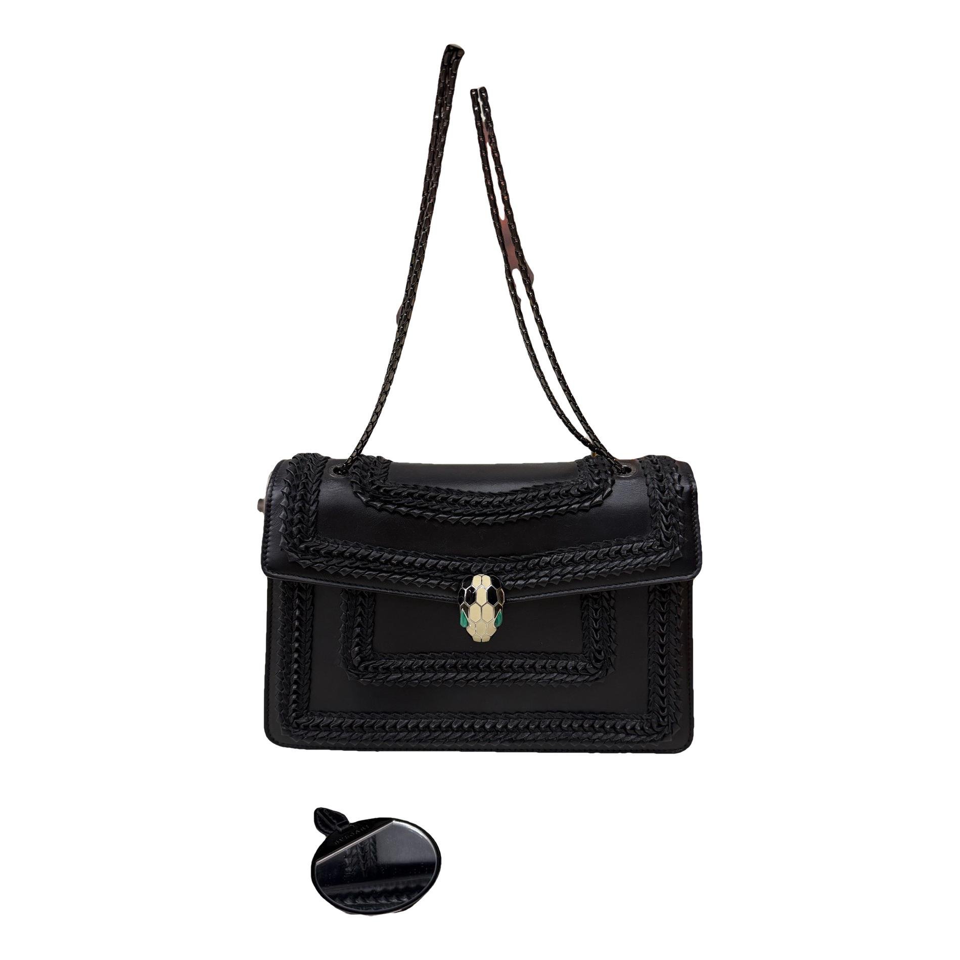 Serpenti leather handbag