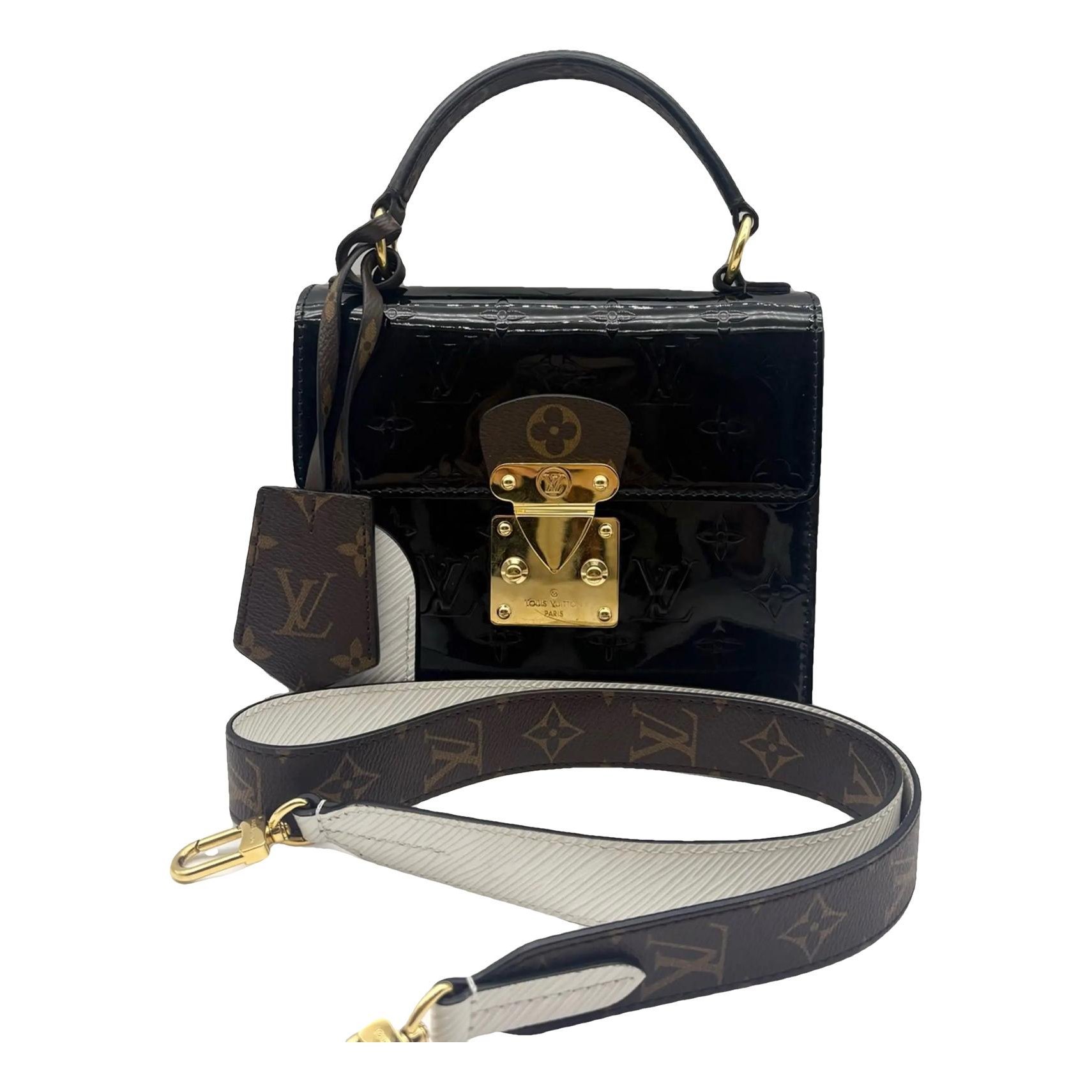 Spring street patent leather crossbody bag