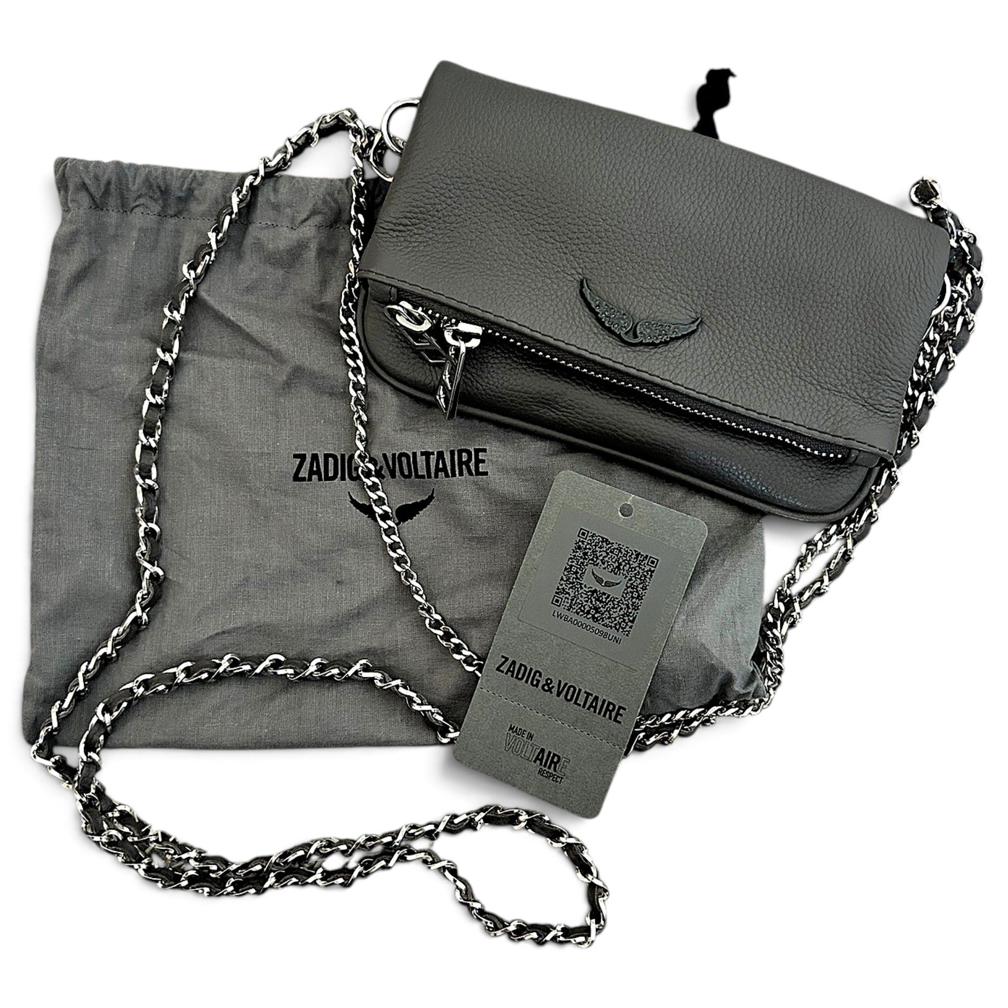 Rock leather clutch bag