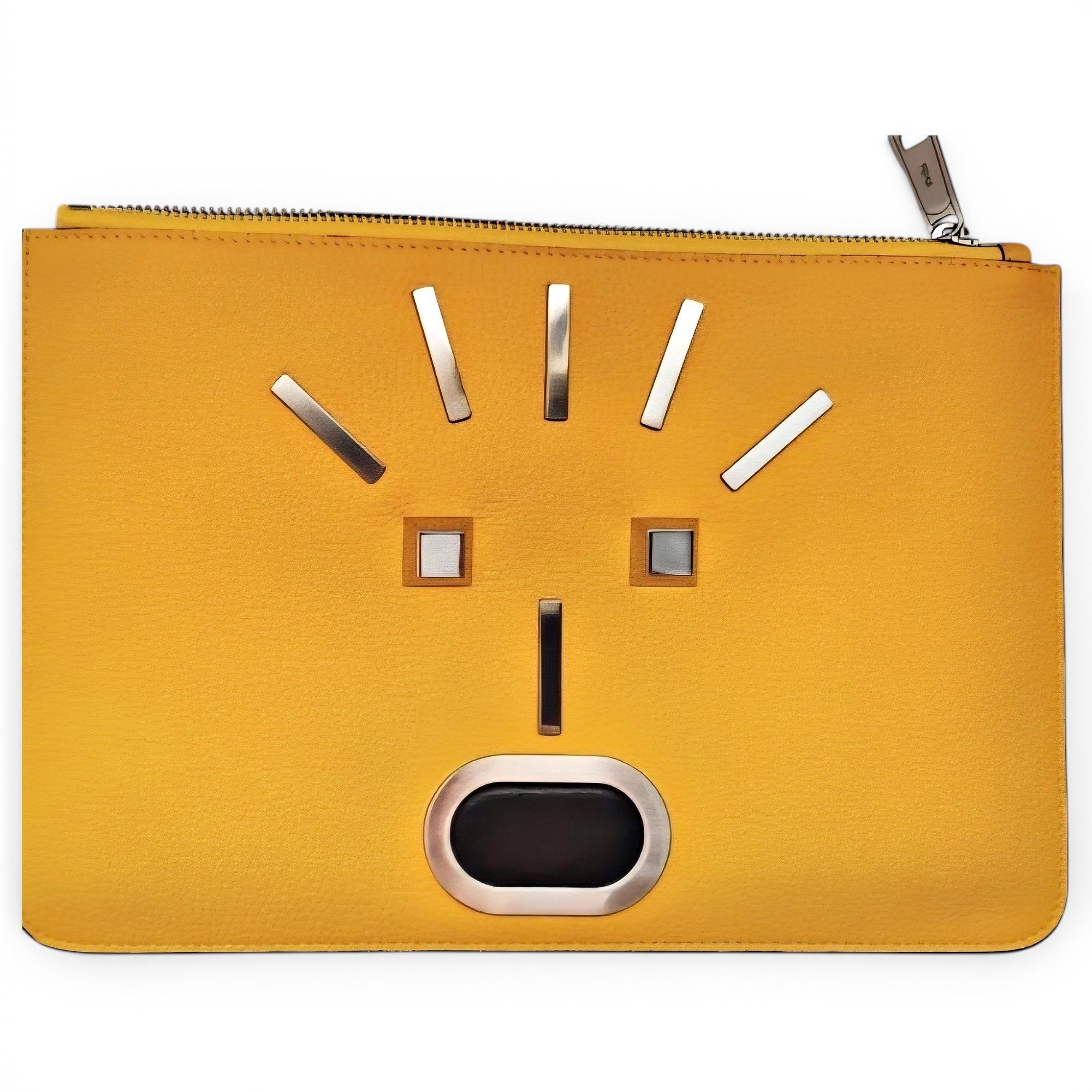 Leather clutch bag