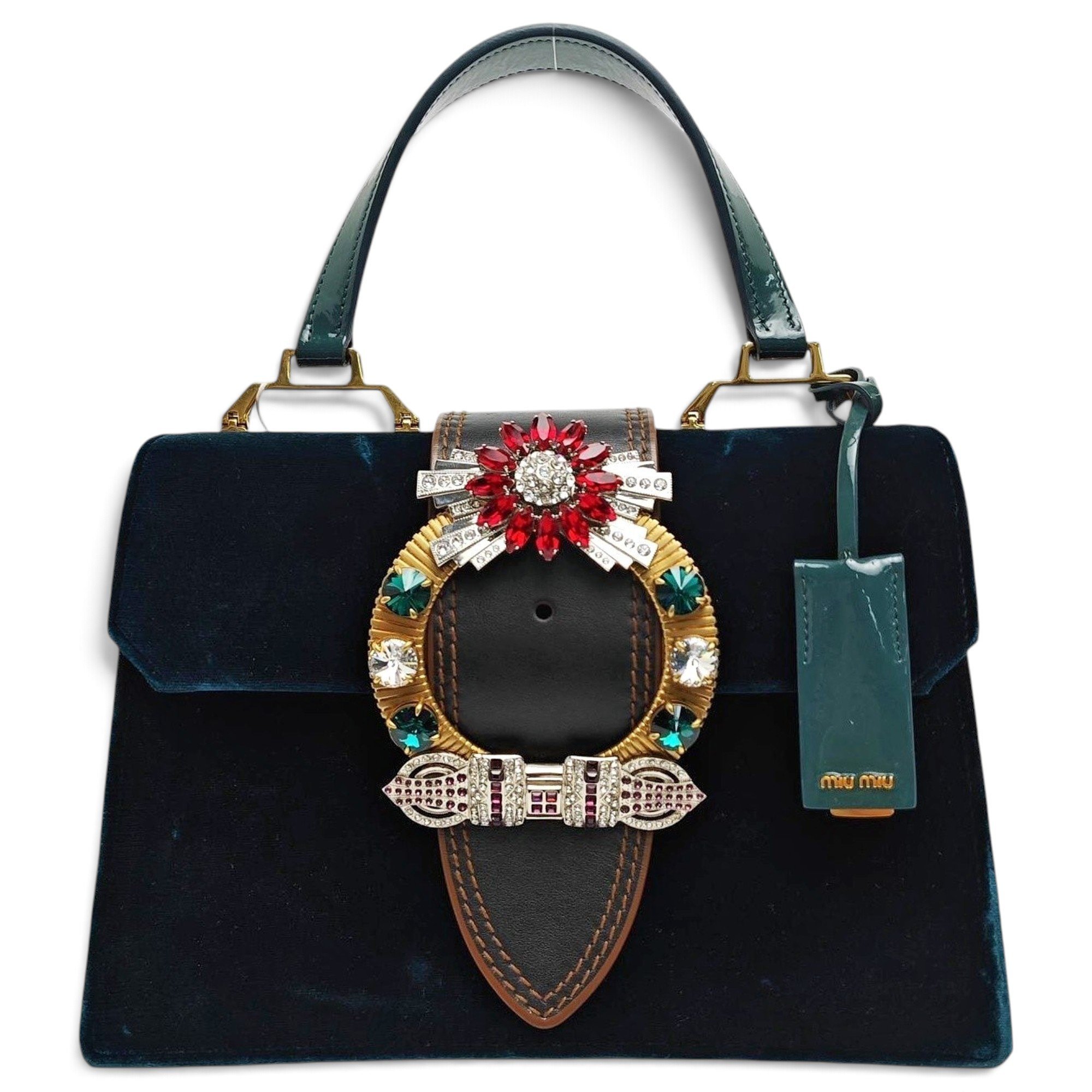 Miu Lady velvet handbag