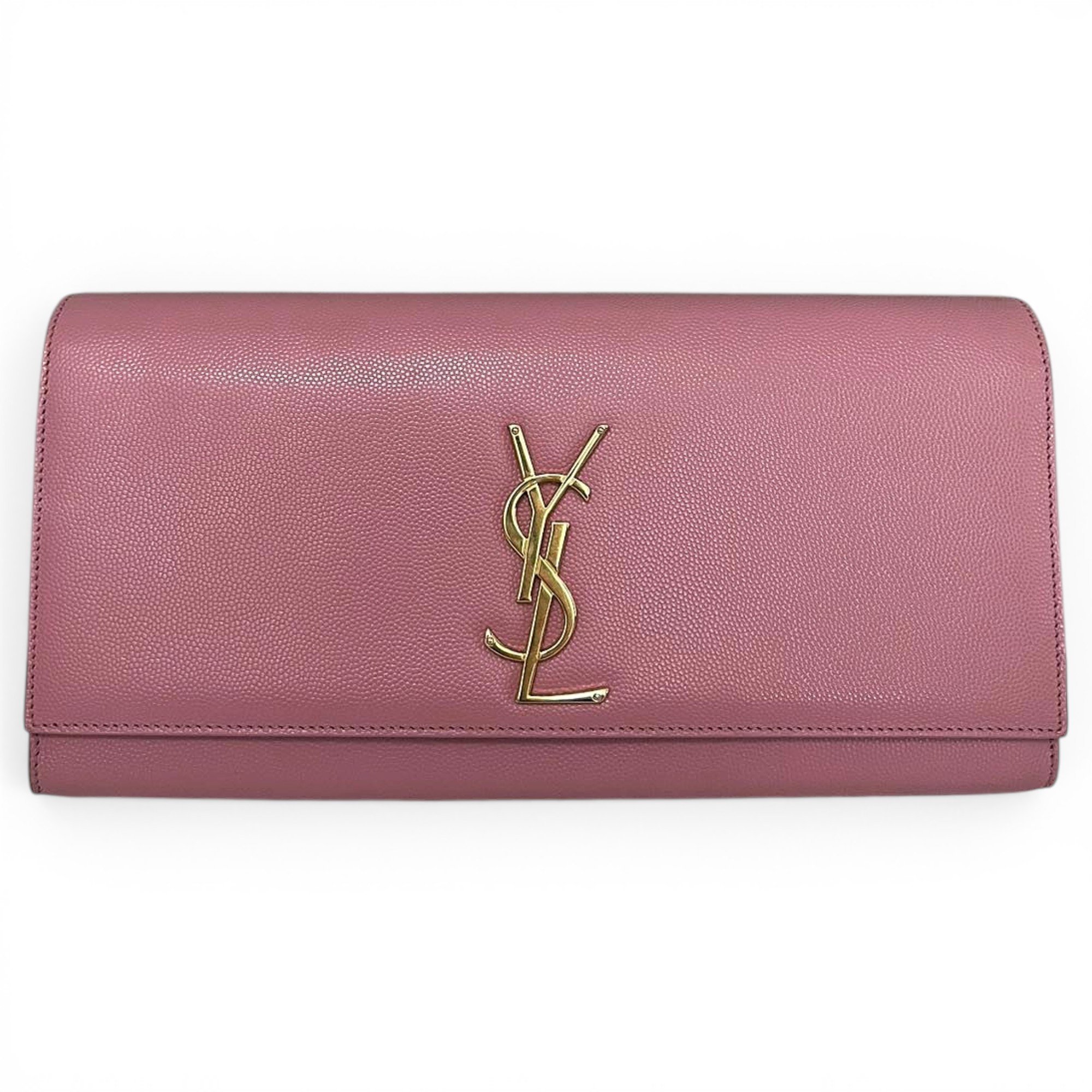 Leather clutch bag