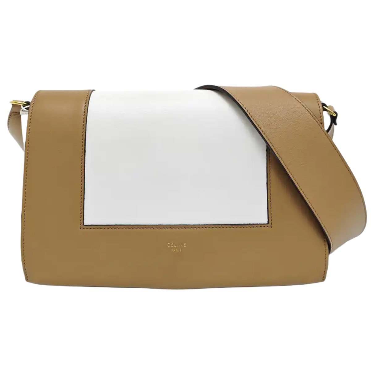 Frame leather handbag