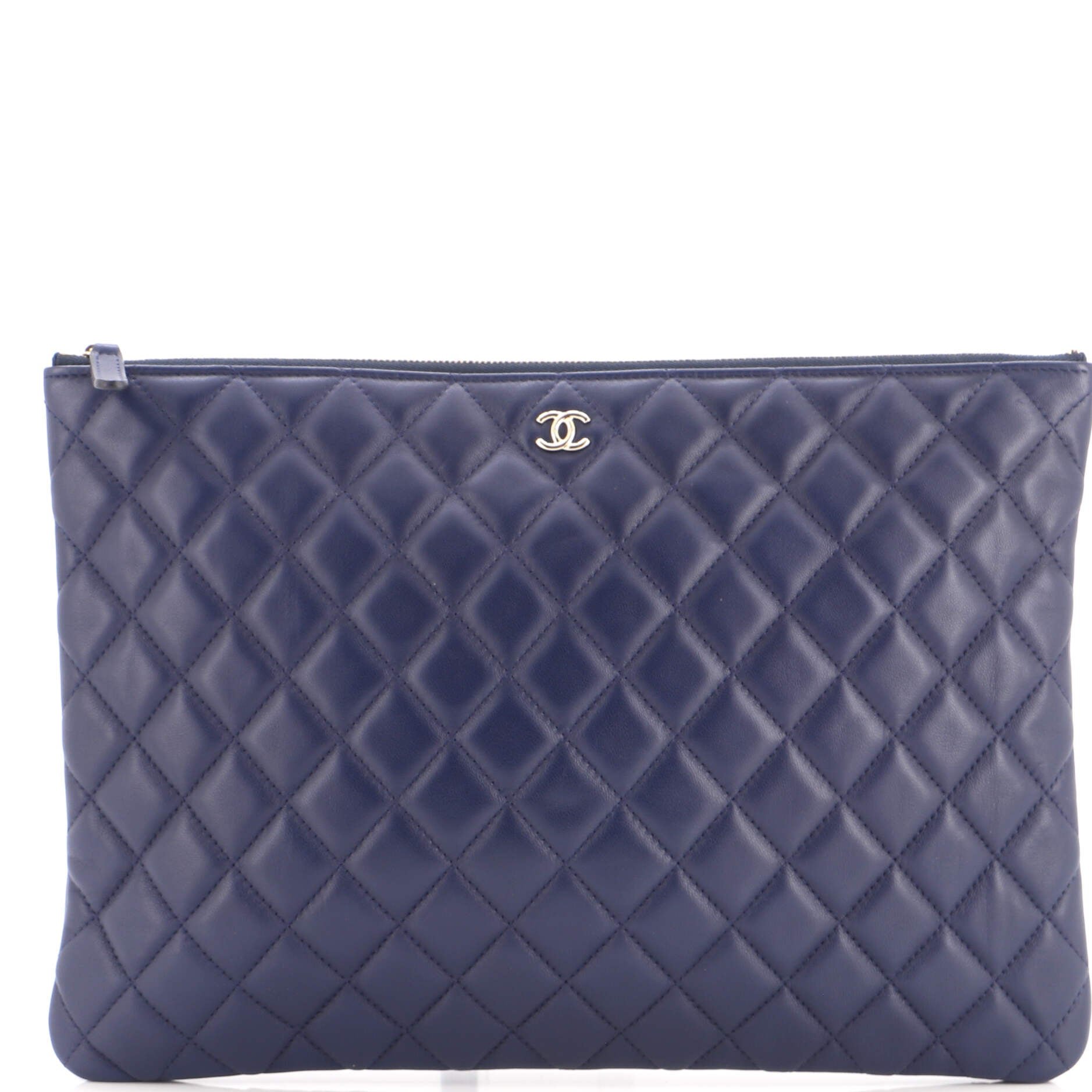 O Case Clutch Quilted Lambskin Large