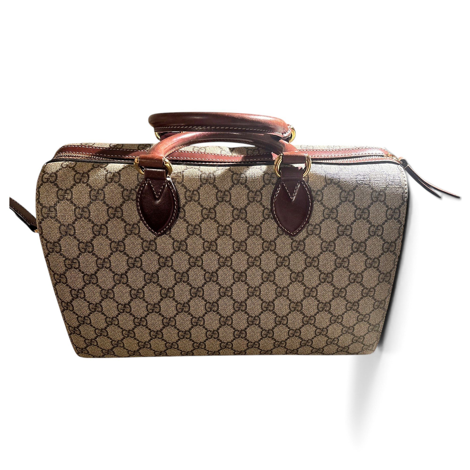 Leather bowling bag