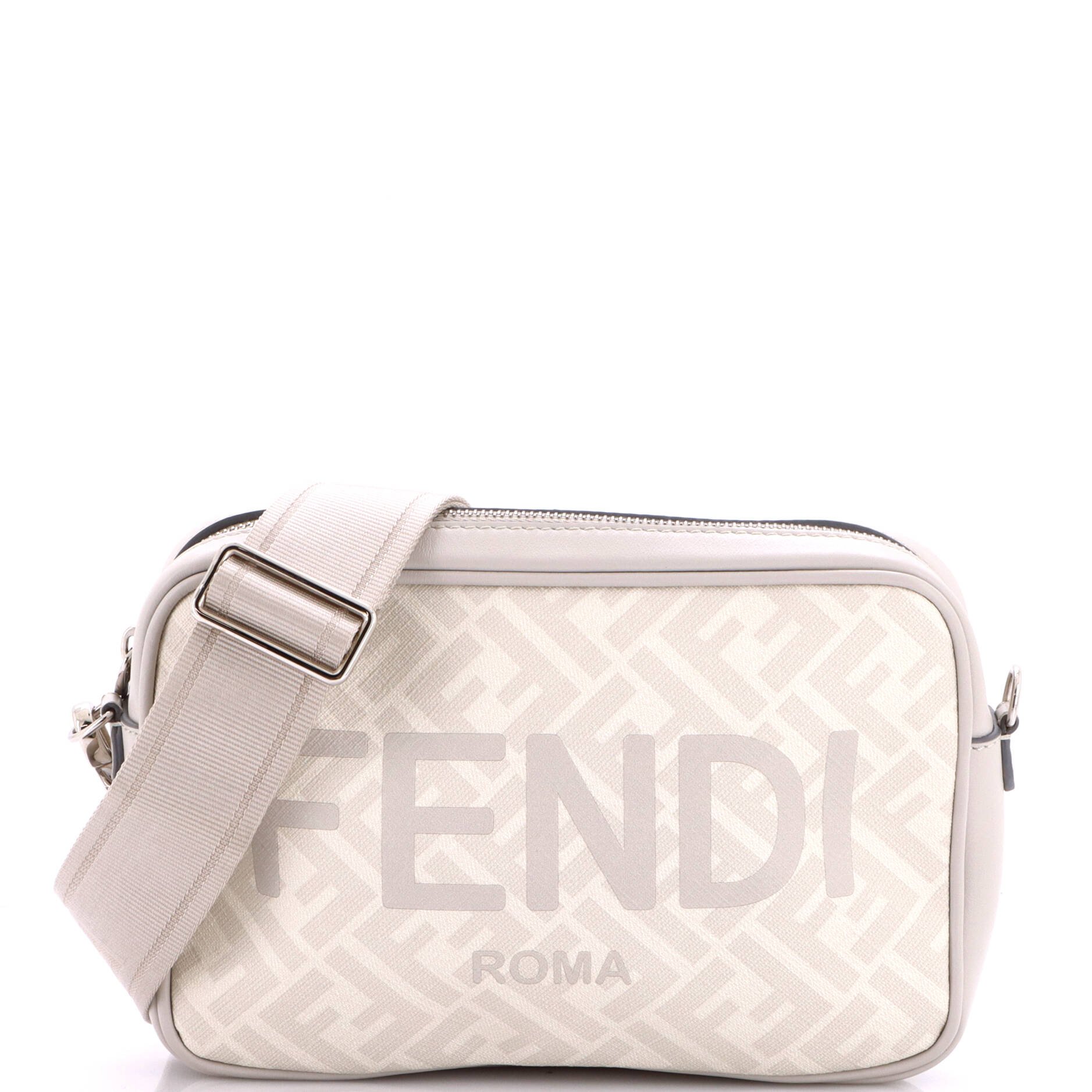 Fendi Logo Camera Case Bag Zucca Coated Canvas Medium