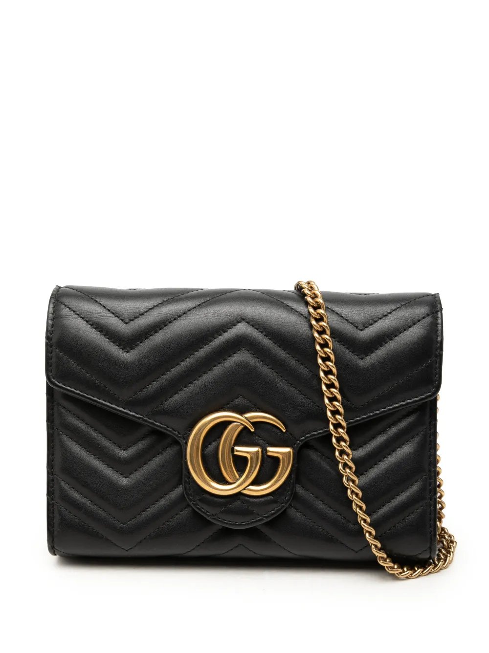 2016-2026 GG Marmont Matelasse Calfskin Wallet On Chain crossbody bag