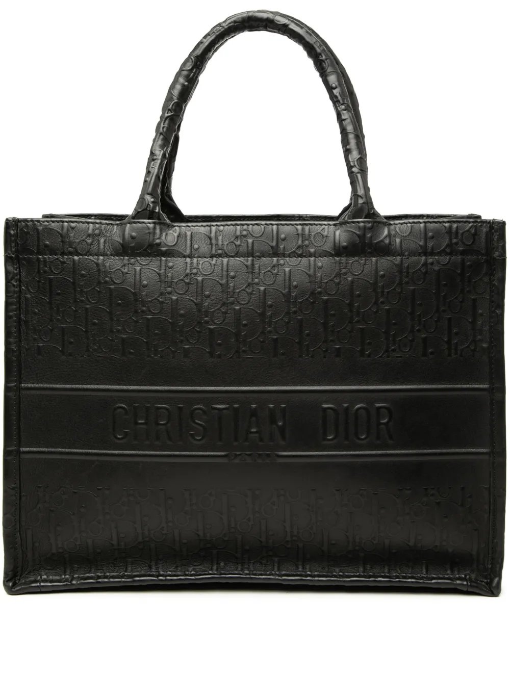 Dior 2019 Medium Oblique Embossed Leather Book tote bag