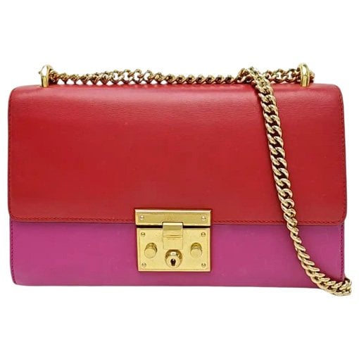 Padlock leather handbag