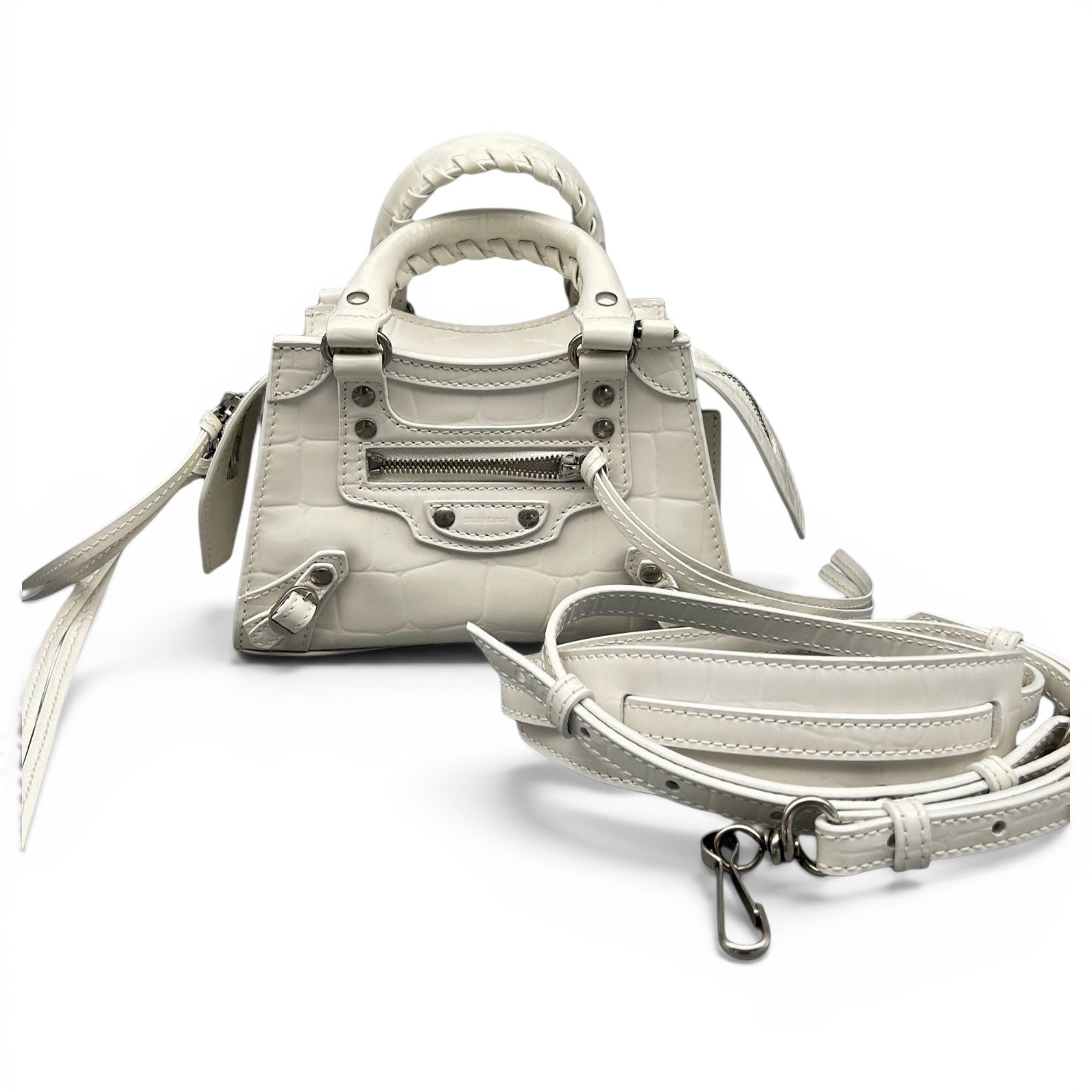 City leather handbag